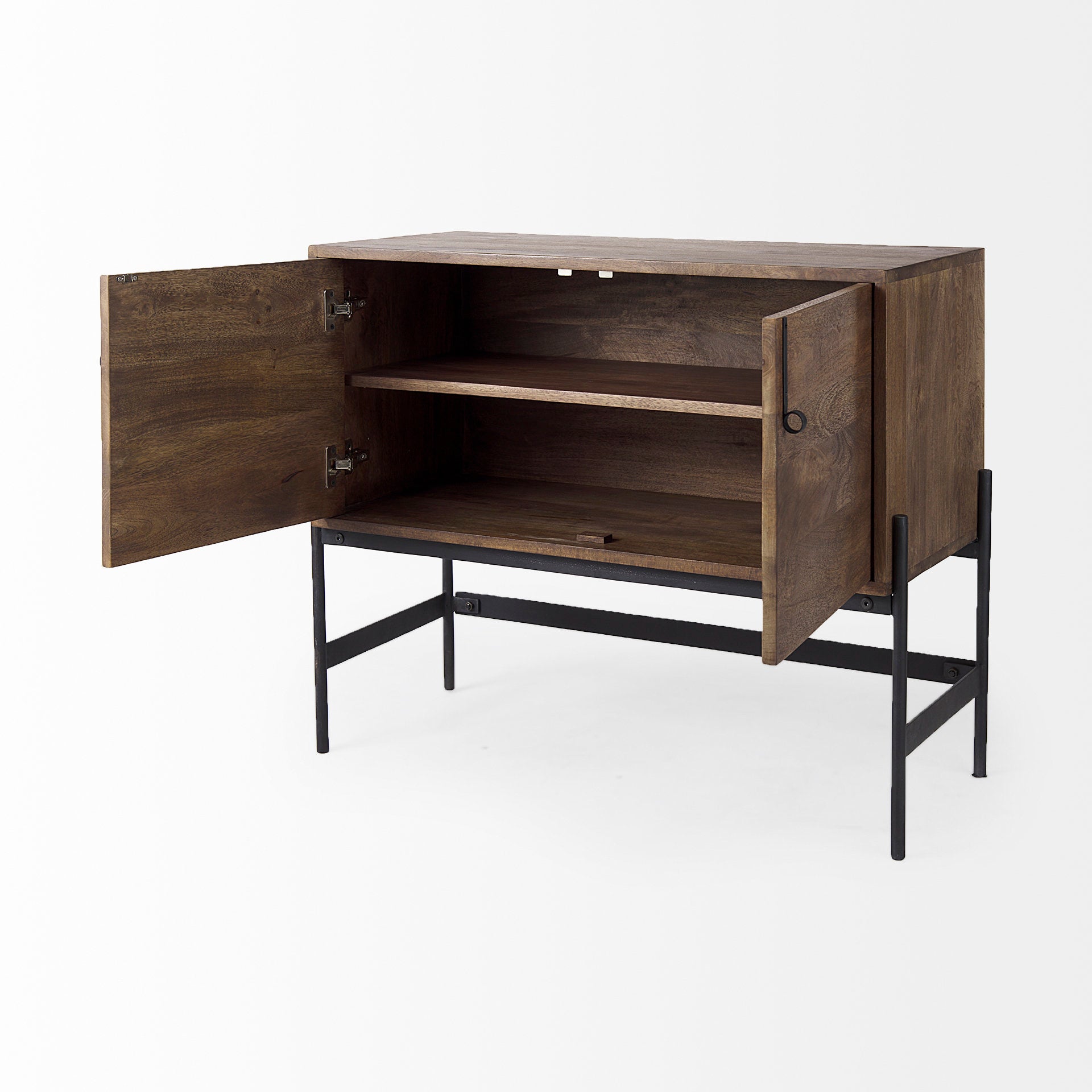 Glenn Dark Brown Wood with Black Iron Frame 2-Door Accent Cabinet Credenzas & Sideboards Mercana , Black Friday Sale Mercana Furniture Sale, Old Bones Co, Mid Century Furniture Sale, Four Hands Furniture, Black Friday Sale Glenn Dark Brown Wood with Black Iron Frame 2-Door Accent Cabinet,Gus Sale, Perigold Glenn Dark Brown Wood with Black Iron Frame 2-Door Accent Cabinet Credenzas & Sideboards Black Friday Sale , Perigold Sale Glenn Dark Brown Wood with Black Iron Frame 2-Door Accent Cabinet,Glenn Dark Brow
