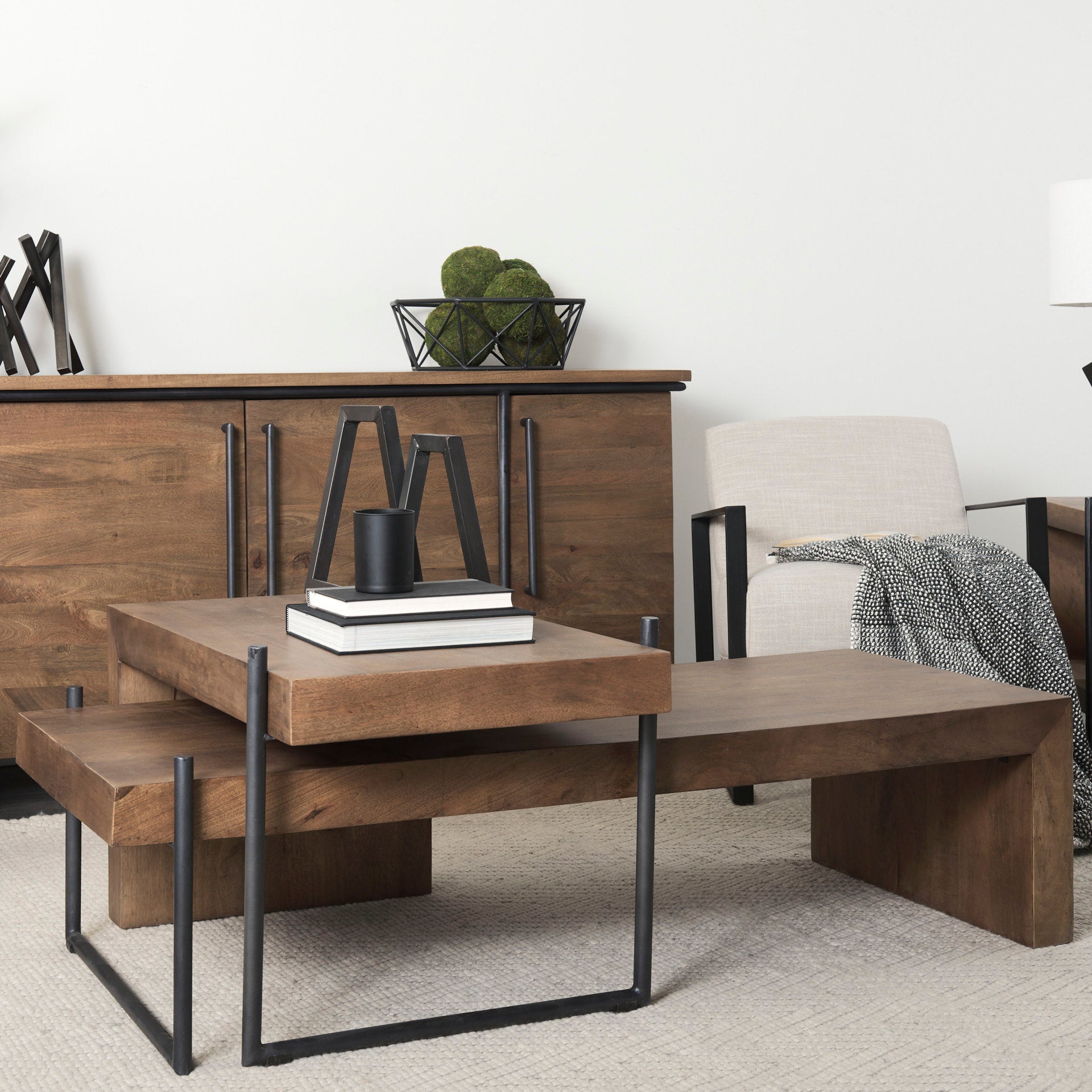 Maddox Brown Solid Wood Top Black Metal Base Nesting Coffee Tables - Set of 2 Coffee Tables Mercana , Black Friday Sale Mercana Furniture Sale, Old Bones Co, Mid Century Furniture Sale, Four Hands Furniture, Black Friday Sale Maddox Brown Solid Wood Top Black Metal Base Nesting Coffee Tables - Set of 2,Gus Sale, Perigold Maddox Brown Solid Wood Top Black Metal Base Nesting Coffee Tables - Set of 2 Coffee Tables Black Friday Sale , Perigold Sale Maddox Brown Solid Wood Top Black Metal Base Nesting Coffee Tab