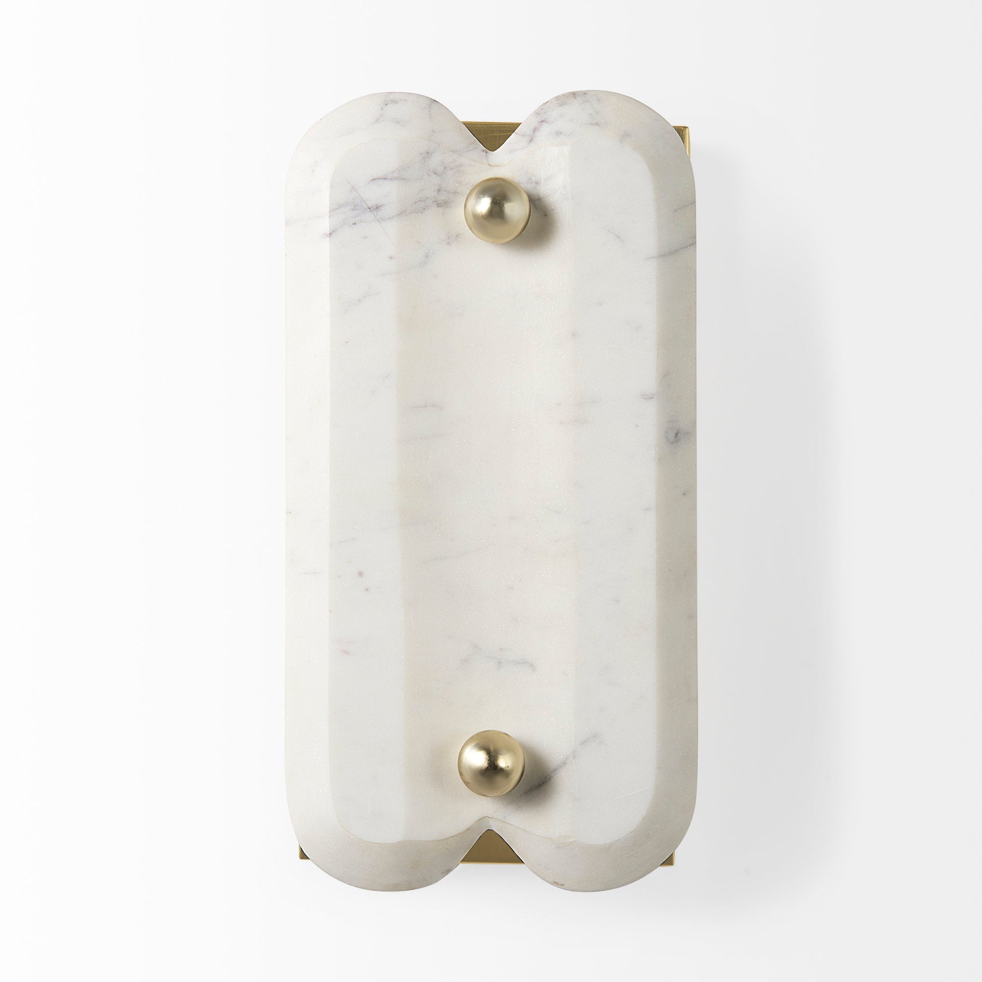 Stein Gold with White Marble Shade Wall Sconce