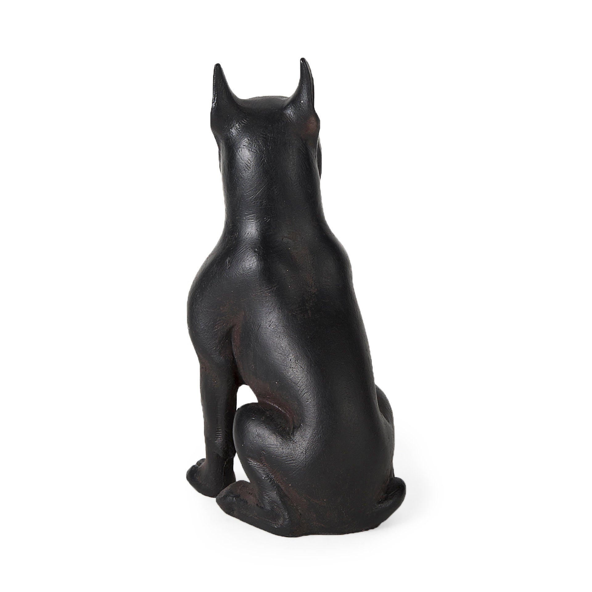 Rocky Black Resin Boxer Dog
