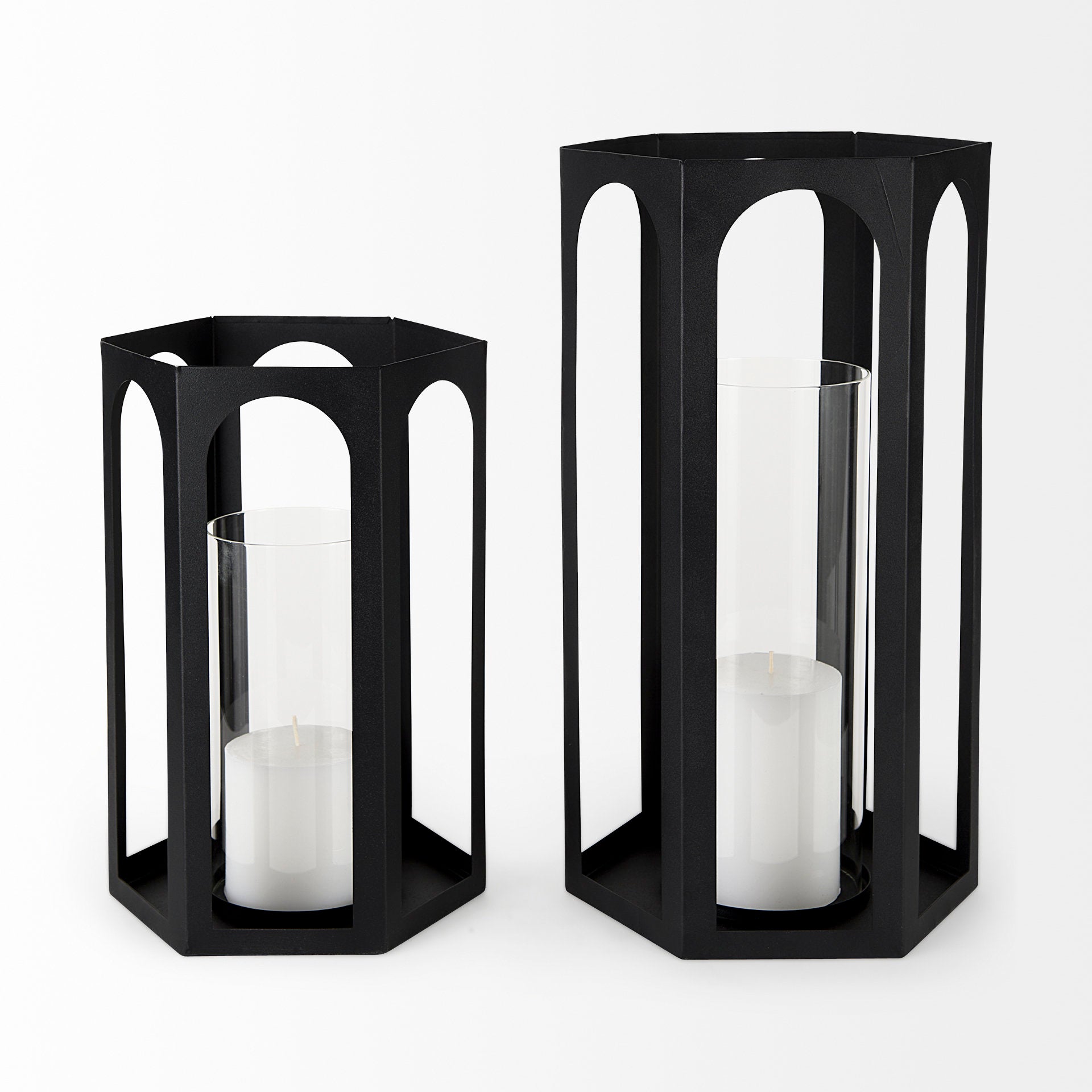 Balley Matte Black Metal Hexagonal Candle Holder Lanterns - Set of 2 Candle Holders Mercana , Black Friday Sale Mercana Furniture Sale, Old Bones Co, Mid Century Furniture Sale, Four Hands Furniture, Black Friday Sale Balley Matte Black Metal Hexagonal Candle Holder Lanterns - Set of 2,Gus Sale, Perigold Balley Matte Black Metal Hexagonal Candle Holder Lanterns - Set of 2 Candle Holders Black Friday Sale , Perigold Sale Balley Matte Black Metal Hexagonal Candle Holder Lanterns - Set of 2,Balley Matte Black 