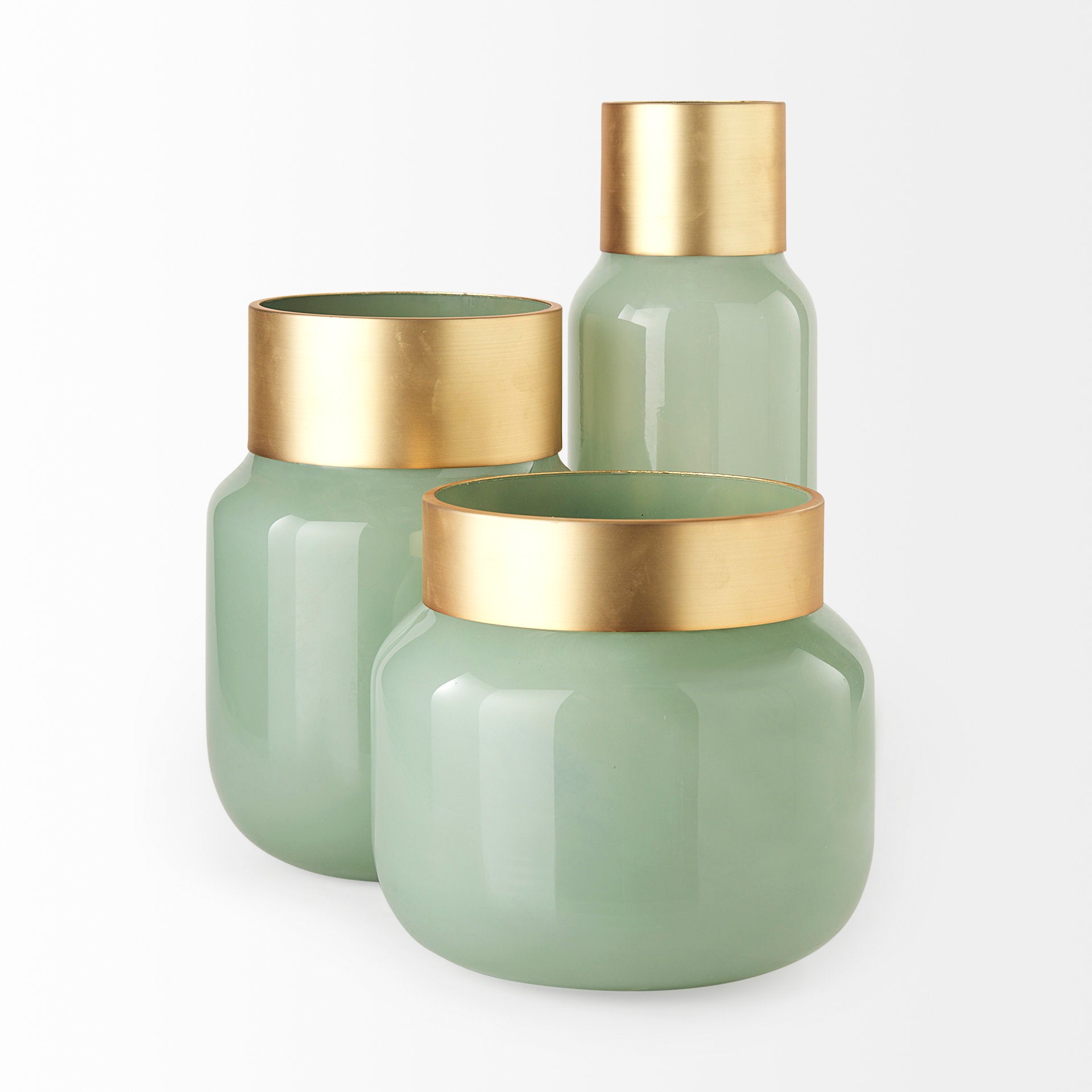 Minty Green Glass with Matte Gold Metal Neck Cuff Vase Vases Mercana , Black Friday Sale Mercana Furniture Sale, Old Bones Co, Mid Century Furniture Sale, Four Hands Furniture, Black Friday Sale Minty Green Glass with Matte Gold Metal Neck Cuff Vase,Gus Sale, Perigold Minty Green Glass with Matte Gold Metal Neck Cuff Vase Vases Black Friday Sale , Perigold Sale Minty Green Glass with Matte Gold Metal Neck Cuff Vase,Minty Green Glass with Matte Gold Metal Neck Cuff Vase Lulu and Georgia, Burke Decor Sale Min