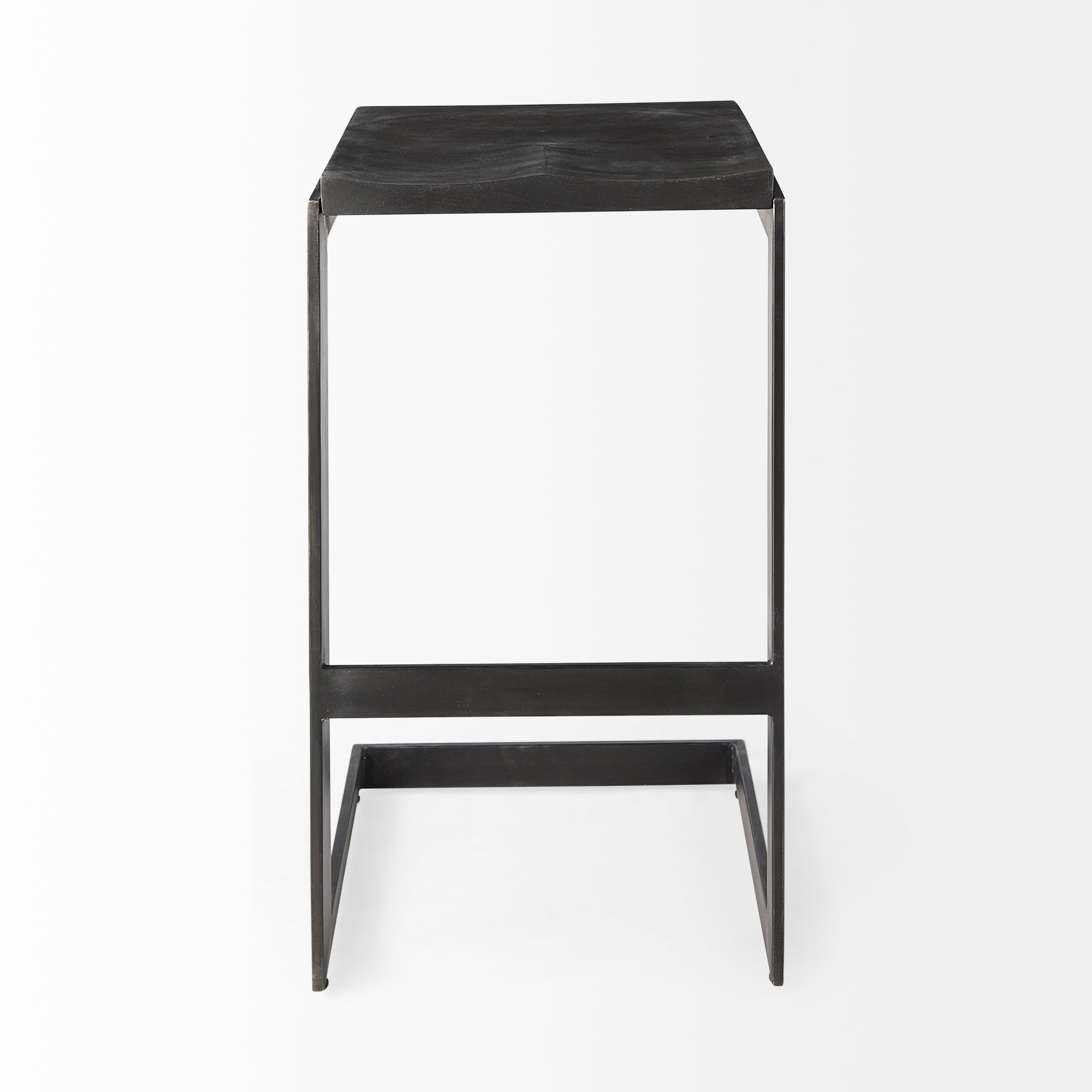 Kiran Wood with Metal Base C-Shape Bar Stool