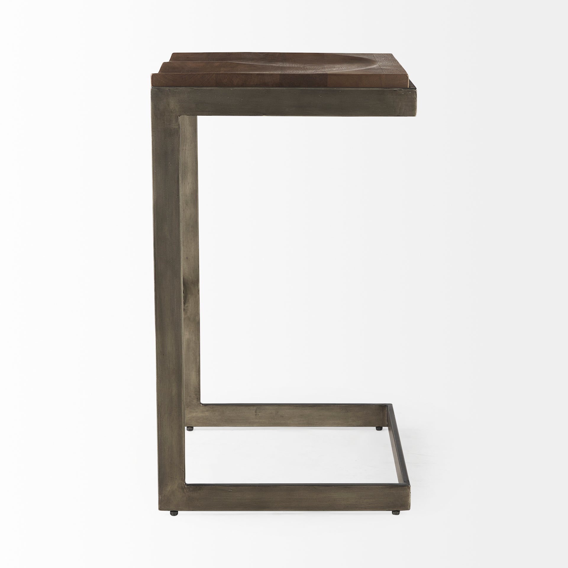 Kiran Wood with Metal Base C-Shape Bar Stool