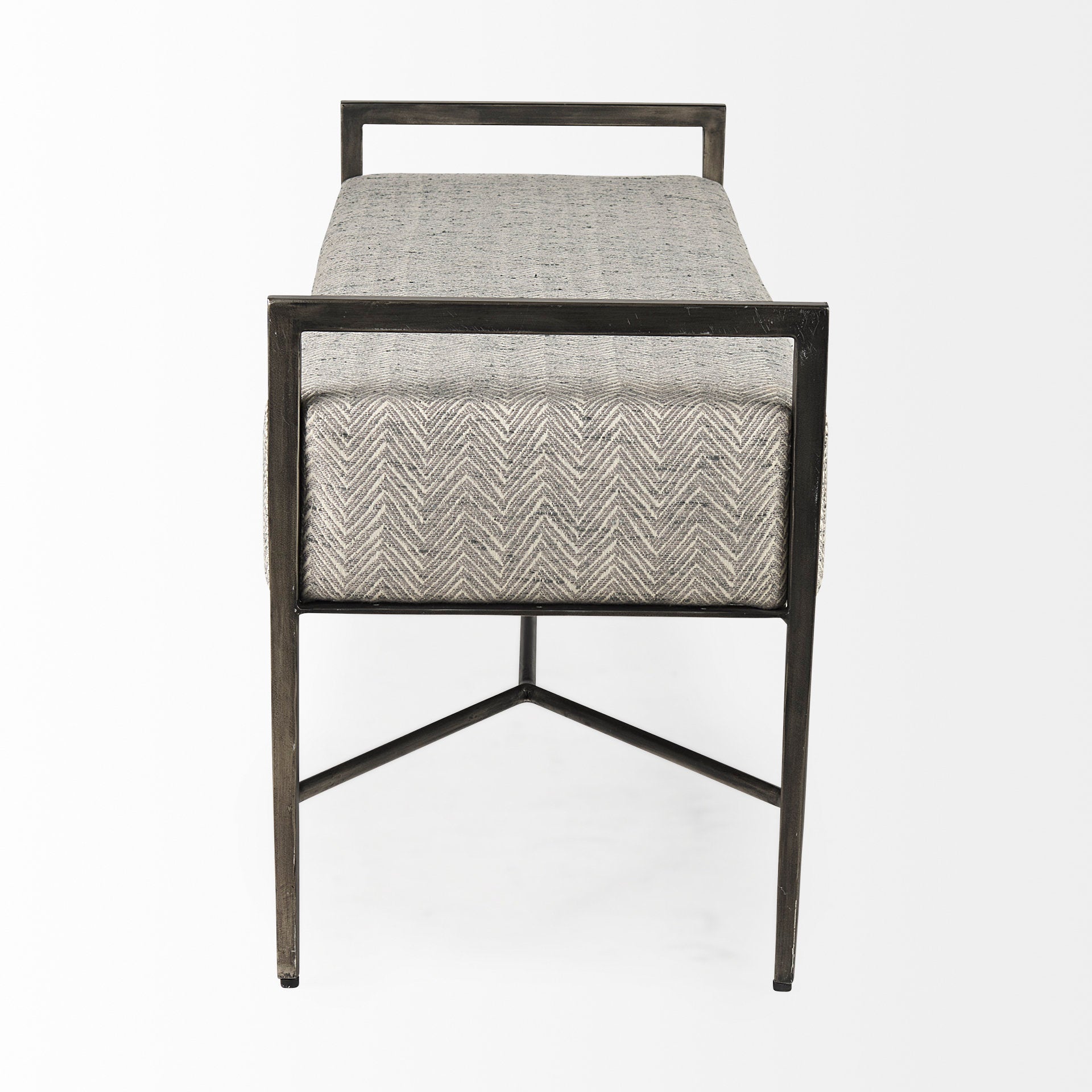 Charlotte Gray Herringbone Fabric Seat with Antique Nickel Metal Frame Bench Benches Mercana , Black Friday Sale Mercana Furniture Sale, Old Bones Co, Mid Century Furniture Sale, Four Hands Furniture, Black Friday Sale Charlotte Gray Herringbone Fabric Seat with Antique Nickel Metal Frame Bench,Gus Sale, Perigold Charlotte Gray Herringbone Fabric Seat with Antique Nickel Metal Frame Bench Benches Black Friday Sale , Perigold Sale Charlotte Gray Herringbone Fabric Seat with Antique Nickel Metal Frame Bench,C