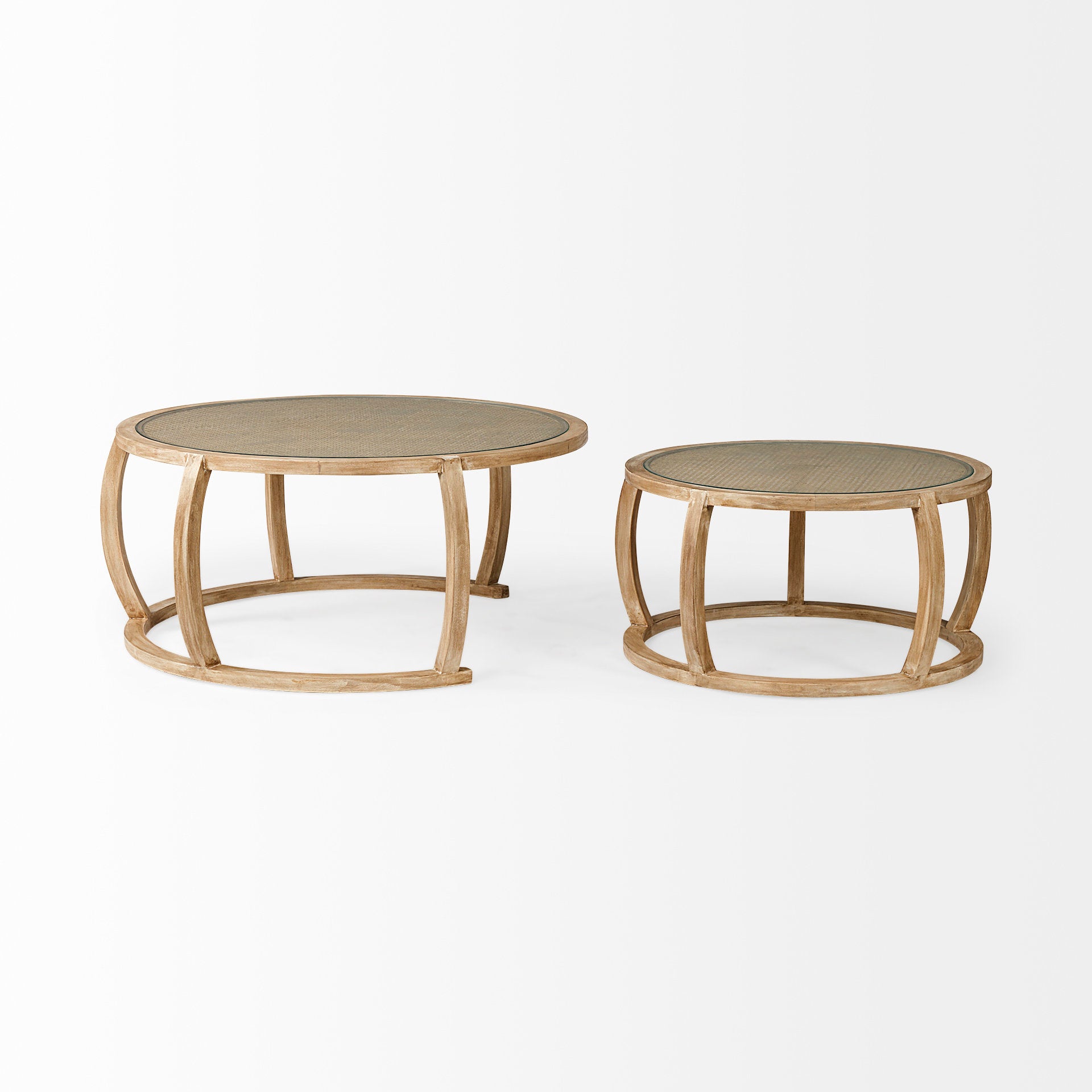 Hubbard Round Woven Cane with Glass Top Solid Wood Base Coffee Tables - Set of 2 Coffee Tables Mercana , Black Friday Sale Mercana Furniture Sale, Old Bones Co, Mid Century Furniture Sale, Four Hands Furniture, Black Friday Sale Hubbard Round Woven Cane with Glass Top Solid Wood Base Coffee Tables - Set of 2,Gus Sale, Perigold Hubbard Round Woven Cane with Glass Top Solid Wood Base Coffee Tables - Set of 2 Coffee Tables Black Friday Sale , Perigold Sale Hubbard Round Woven Cane with Glass Top Solid Wood Bas