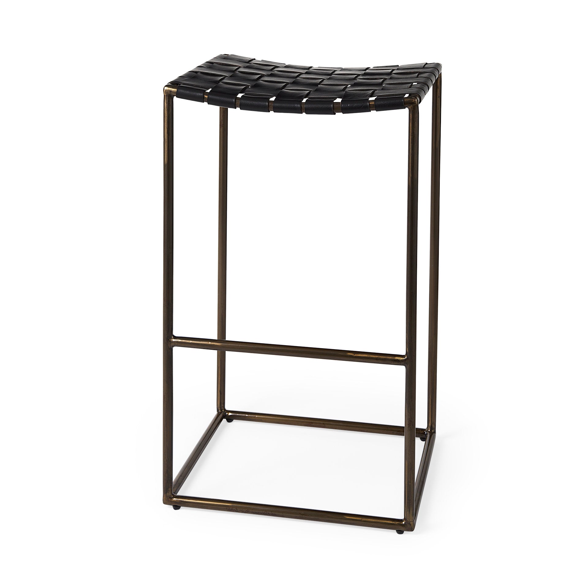 Clarissa Leather Seat with Metal Frame Bar Stool