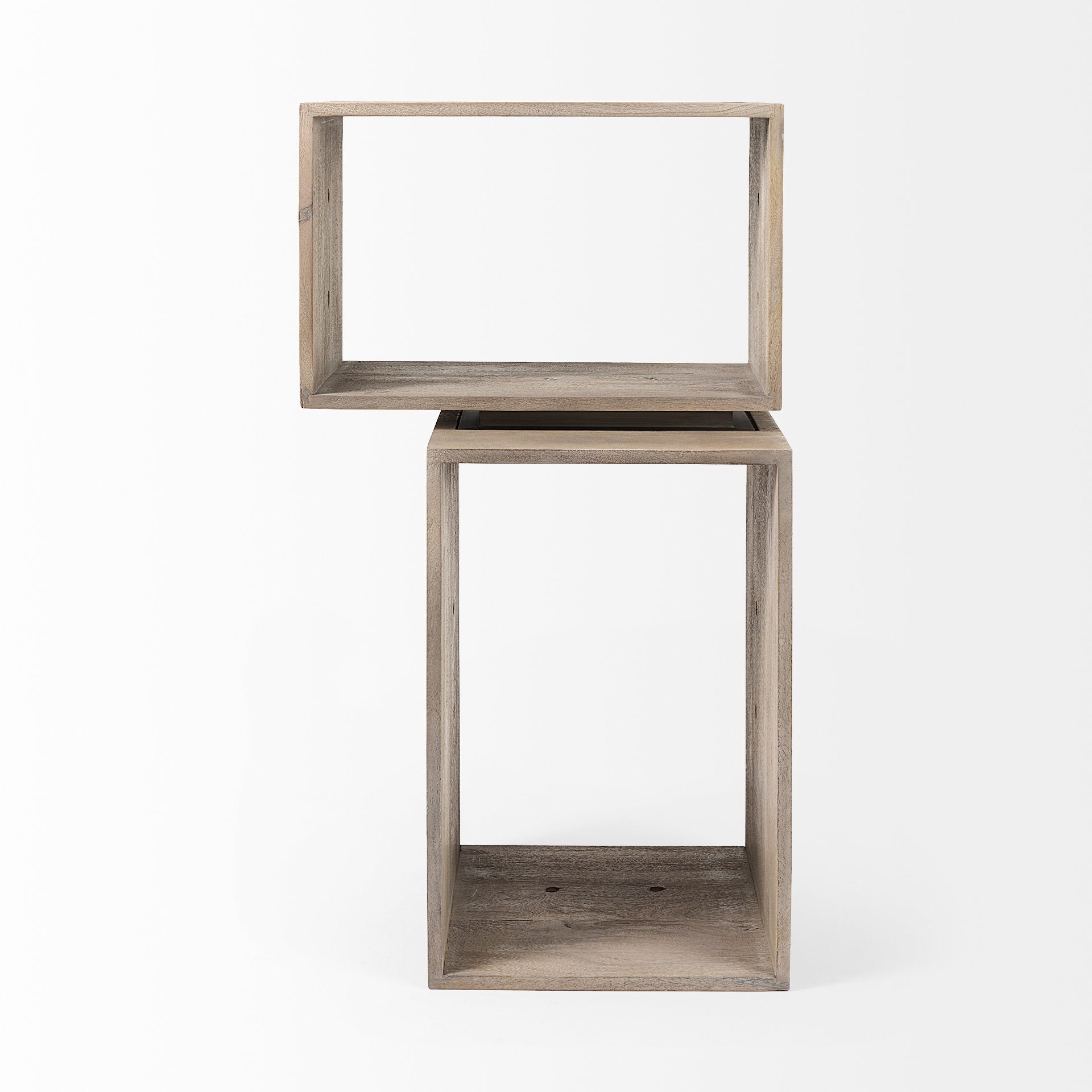 Simul Light Brown Wood Modular Shelving Unit - Set of 2