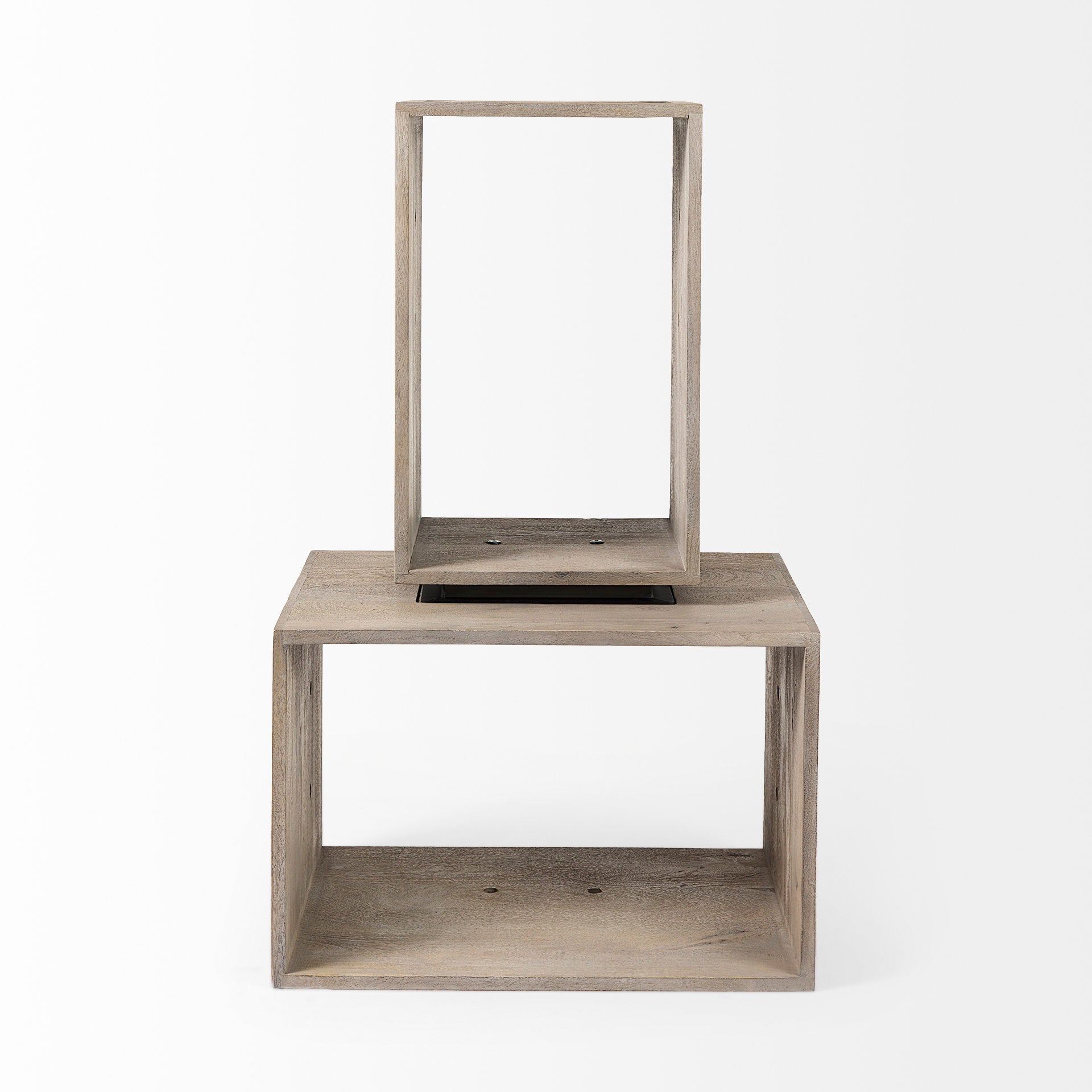 Simul Light Brown Wood Modular Shelving Unit - Set of 2
