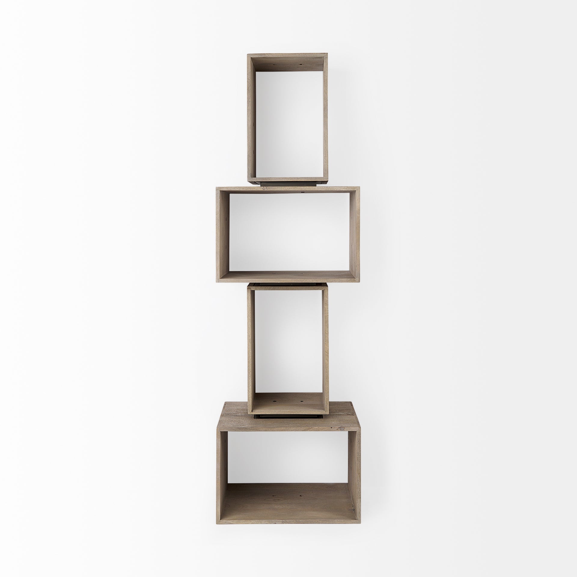 Simul Light Brown Wood Modular Shelving Unit - Set of 2