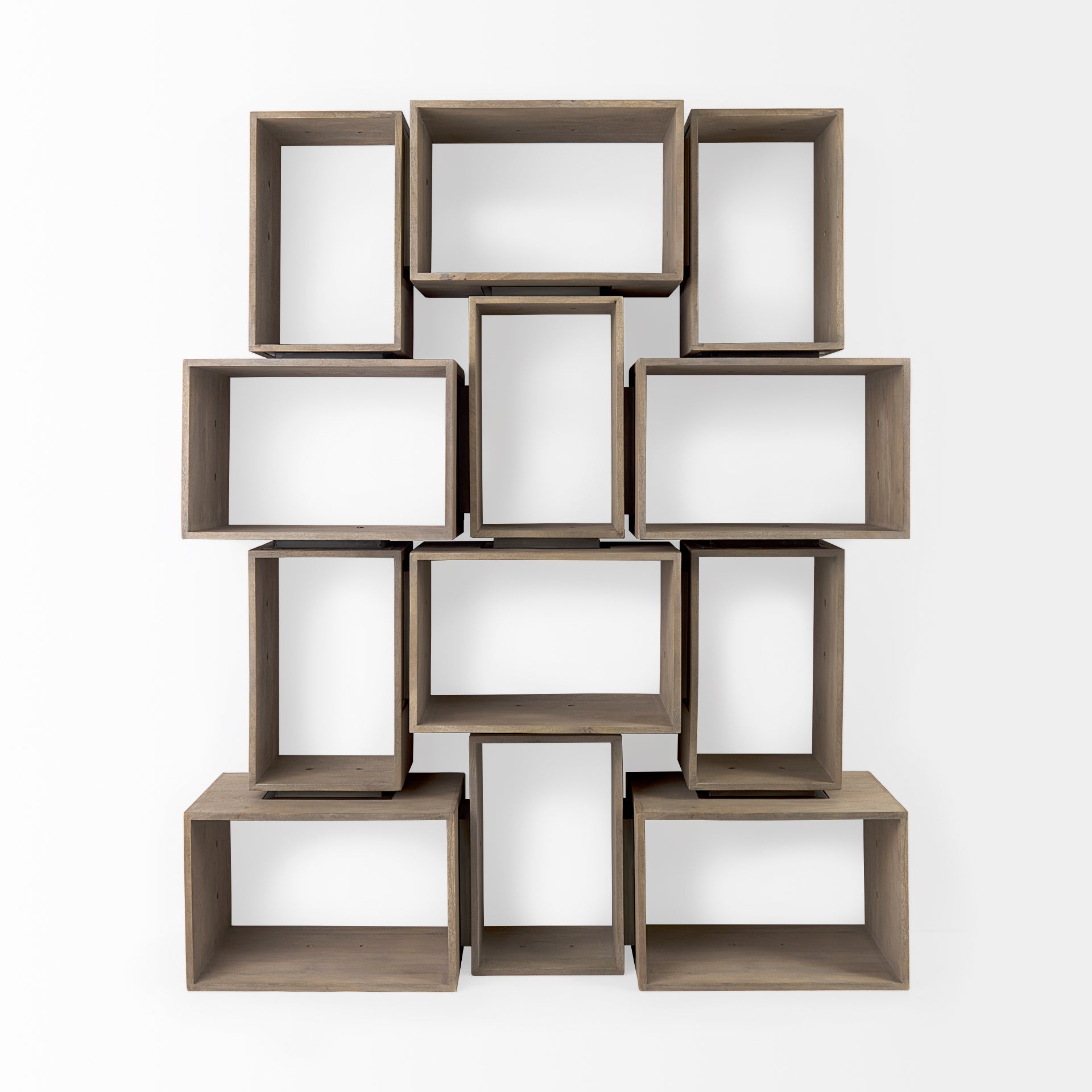 Simul Light Brown Wood Modular Shelving Unit - Set of 2