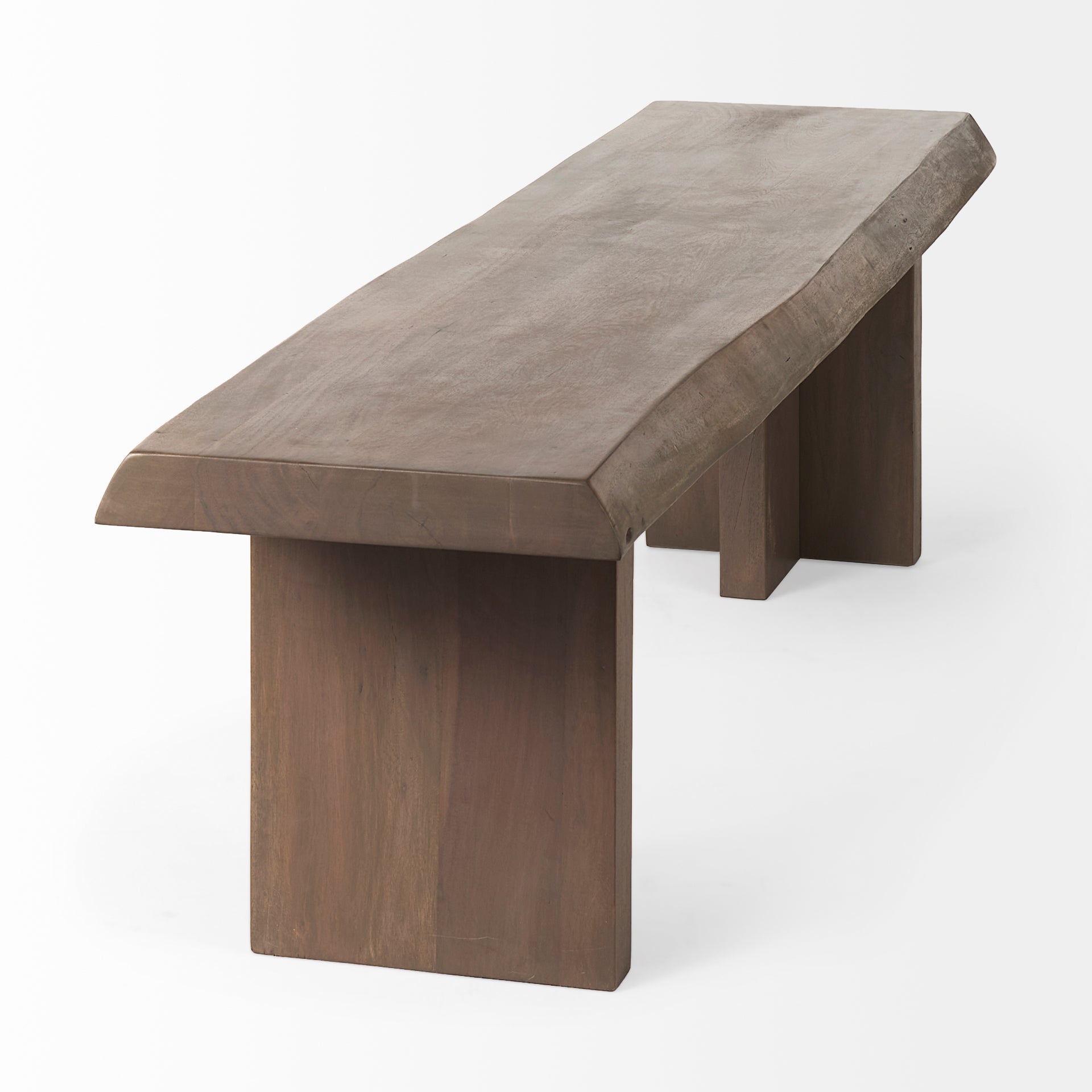 Konstantin Medium Brown Wood with Live Edge Bench