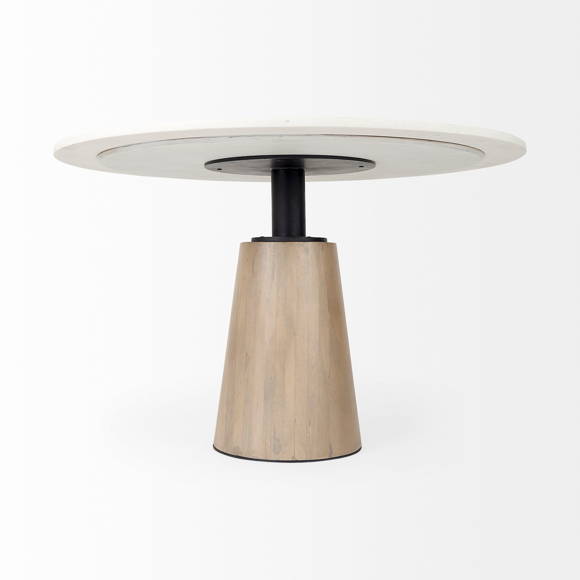 Maxwell Round White Marble Top with Black Metal and Wood Pedestal Base Dining Table Dining Tables Mercana , Black Friday Sale Mercana Furniture Sale, Old Bones Co, Mid Century Furniture Sale, Four Hands Furniture, Black Friday Sale Maxwell Round White Marble Top with Black Metal and Wood Pedestal Base Dining Table,Gus Sale, Perigold Maxwell Round White Marble Top with Black Metal and Wood Pedestal Base Dining Table Dining Tables Black Friday Sale , Perigold Sale Maxwell Round White Marble Top with Black Met