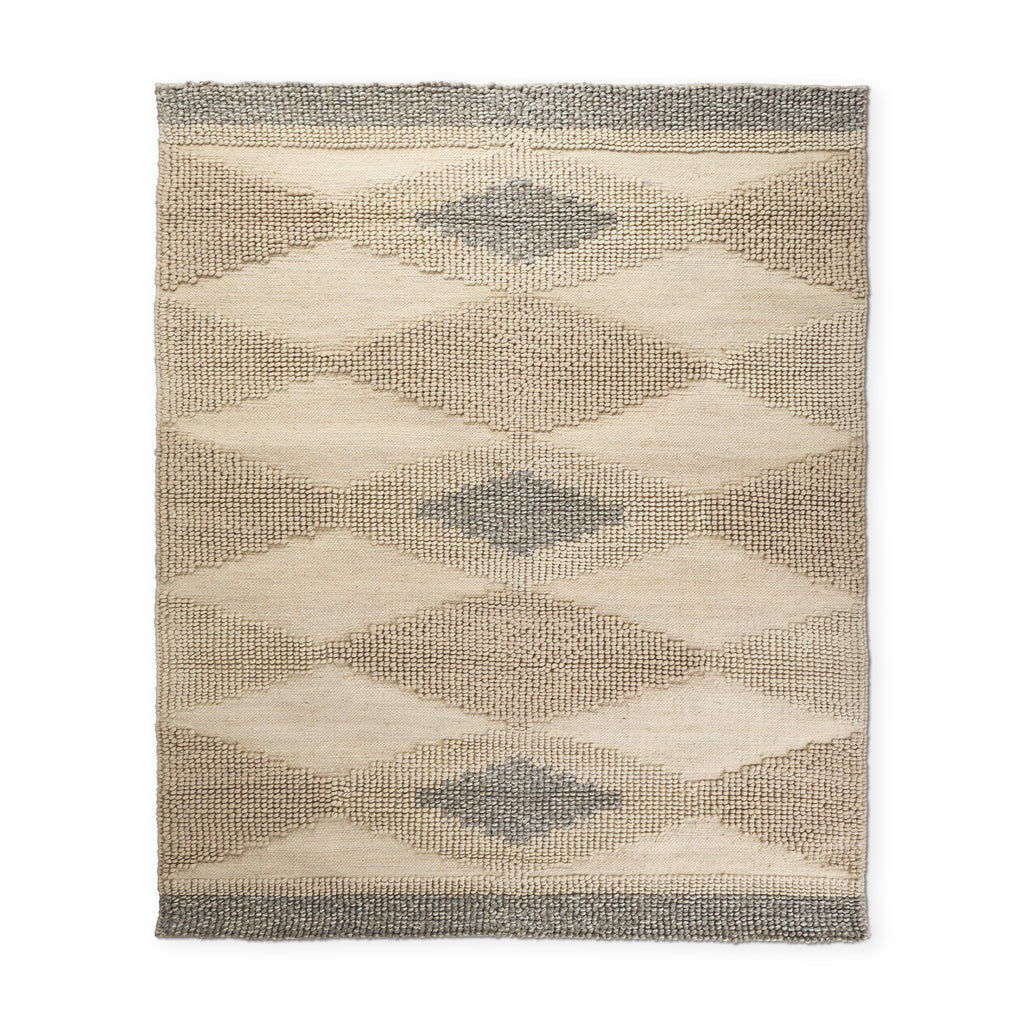 Diamond Patterned Rug Ruggable Emory Gray Wool Hand Woven Diamond Patterned Rug