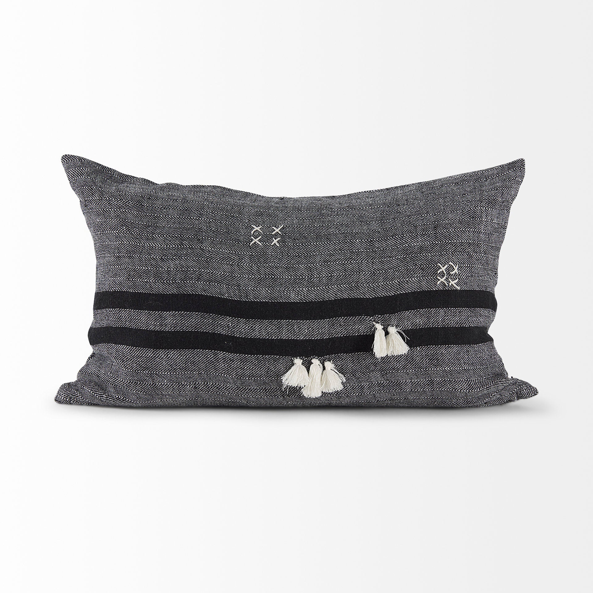 Sibyl Black Fabric Striped and White Fringed Decorative Pillow Cover Accent Pillow Covers Mercana , Black Friday Sale Mercana Furniture Sale, Old Bones Co, Mid Century Furniture Sale, Four Hands Furniture, Black Friday Sale Sibyl Black Fabric Striped and White Fringed Decorative Pillow Cover,Gus Sale, Perigold Sibyl Black Fabric Striped and White Fringed Decorative Pillow Cover Accent Pillow Covers Black Friday Sale , Perigold Sale Sibyl Black Fabric Striped and White Fringed Decorative Pillow Cover,Sibyl B