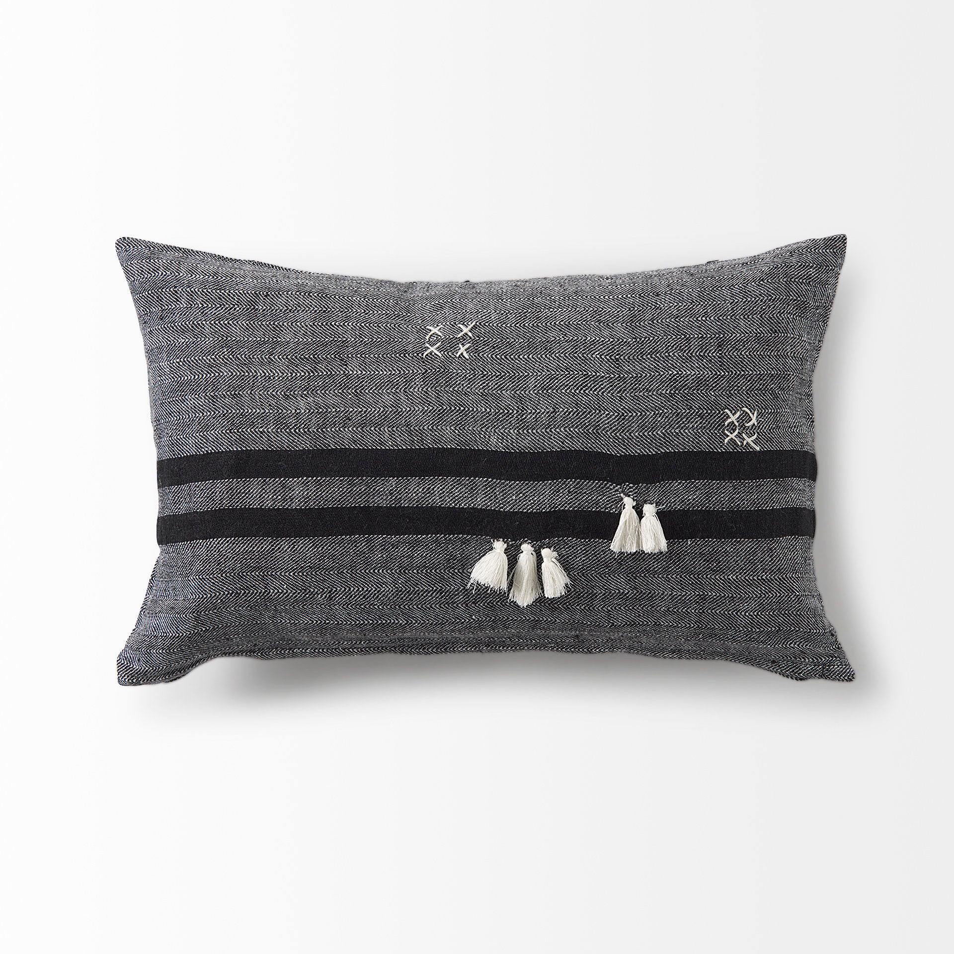Sibyl Black Fabric Striped and White Fringed Decorative Pillow Cover Accent Pillow Covers Mercana , Black Friday Sale Mercana Furniture Sale, Old Bones Co, Mid Century Furniture Sale, Four Hands Furniture, Black Friday Sale Sibyl Black Fabric Striped and White Fringed Decorative Pillow Cover,Gus Sale, Perigold Sibyl Black Fabric Striped and White Fringed Decorative Pillow Cover Accent Pillow Covers Black Friday Sale , Perigold Sale Sibyl Black Fabric Striped and White Fringed Decorative Pillow Cover,Sibyl B