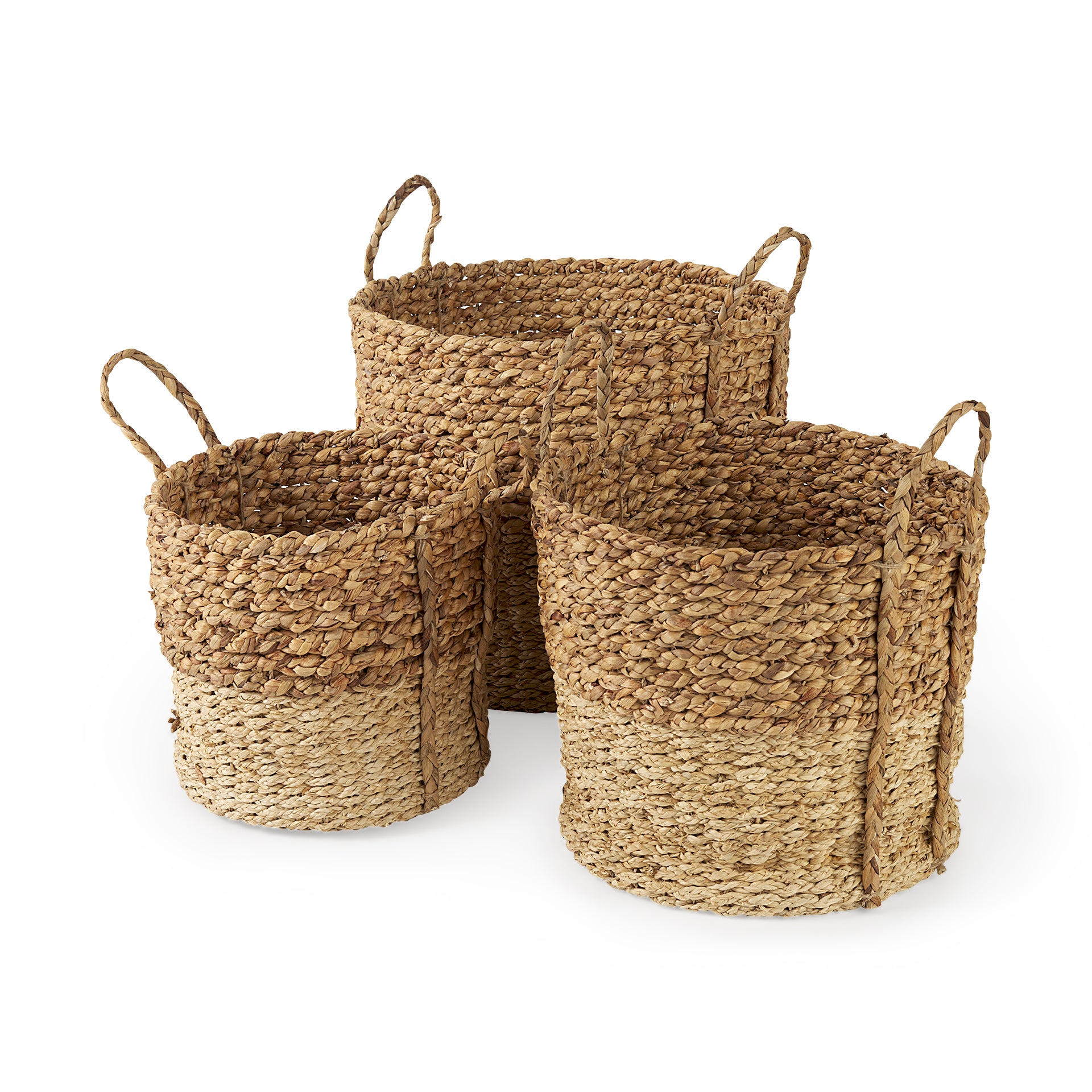 Morocco 2-Tone Water Hyacinth and Cornhusk Round Basket with Handles - Set of 3 Baskets Mercana , Black Friday Sale Mercana Furniture Sale, Old Bones Co, Mid Century Furniture Sale, Four Hands Furniture, Black Friday Sale Morocco 2-Tone Water Hyacinth and Cornhusk Round Basket with Handles - Set of 3,Gus Sale, Perigold Morocco 2-Tone Water Hyacinth and Cornhusk Round Basket with Handles - Set of 3 Baskets Black Friday Sale , Perigold Sale Morocco 2-Tone Water Hyacinth and Cornhusk Round Basket with Handles 
