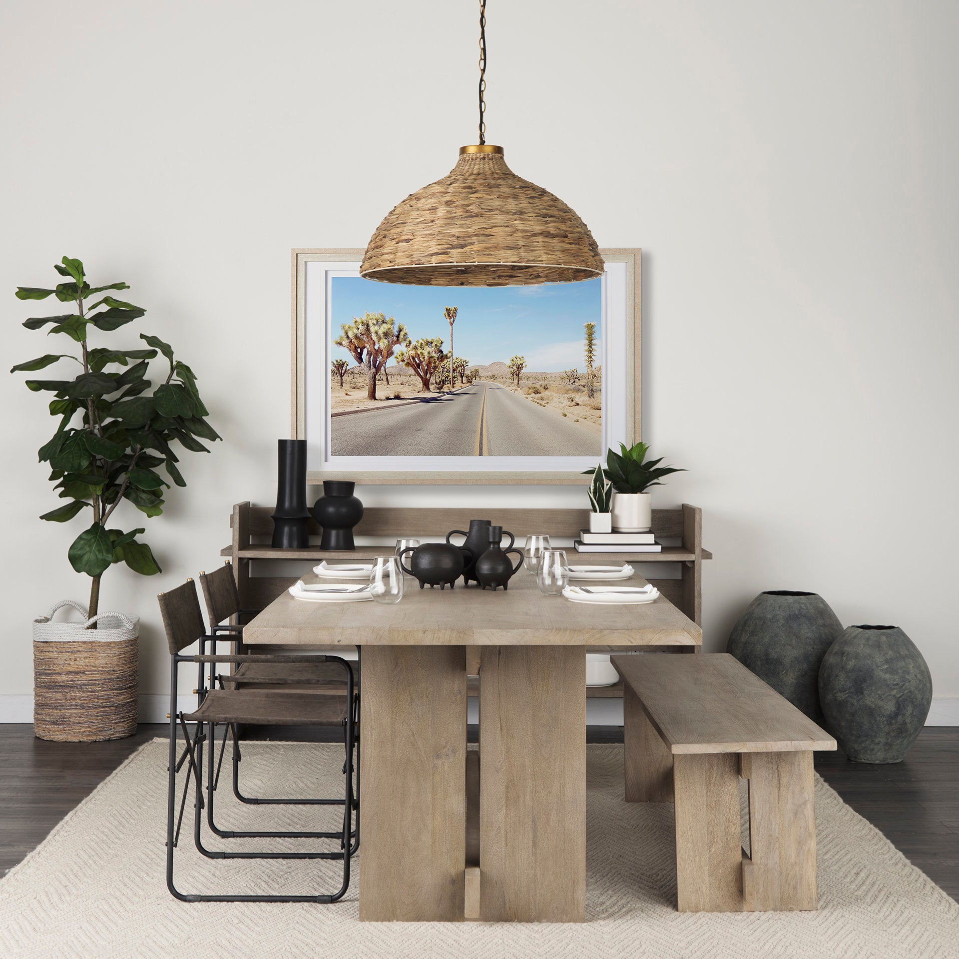Gobi Large Gray Ceramic Oval Vase