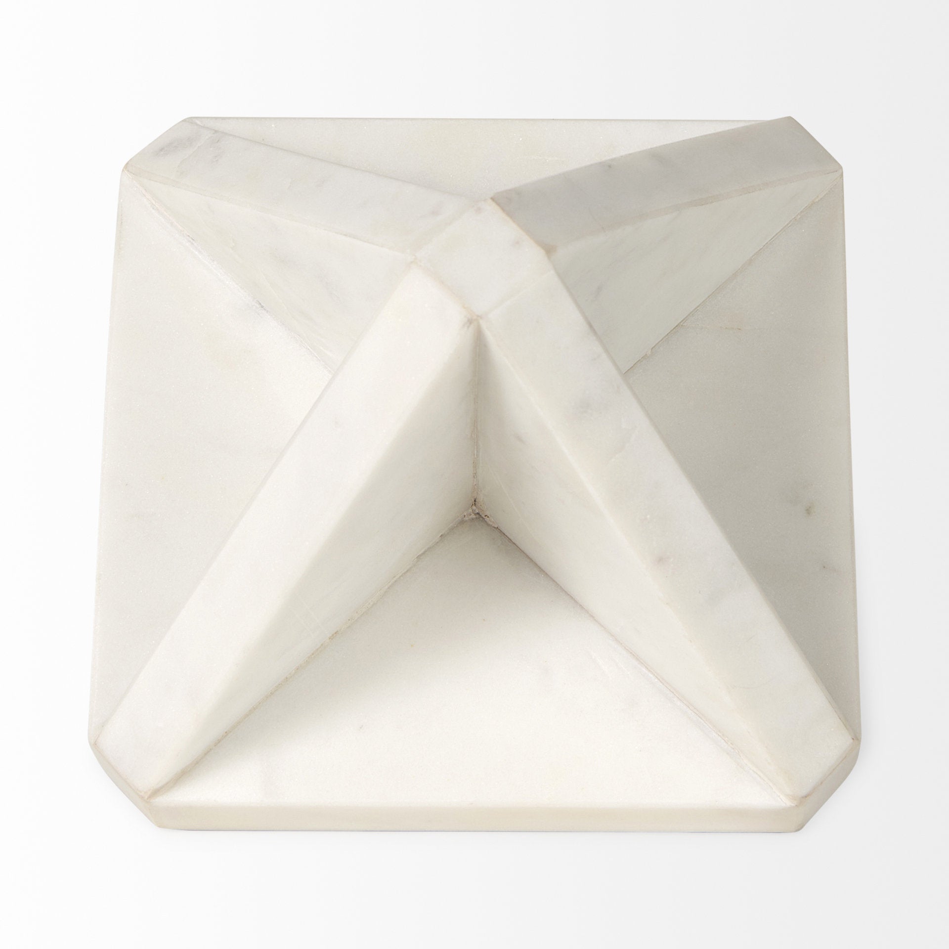 Sophia White Marble Decor Stand