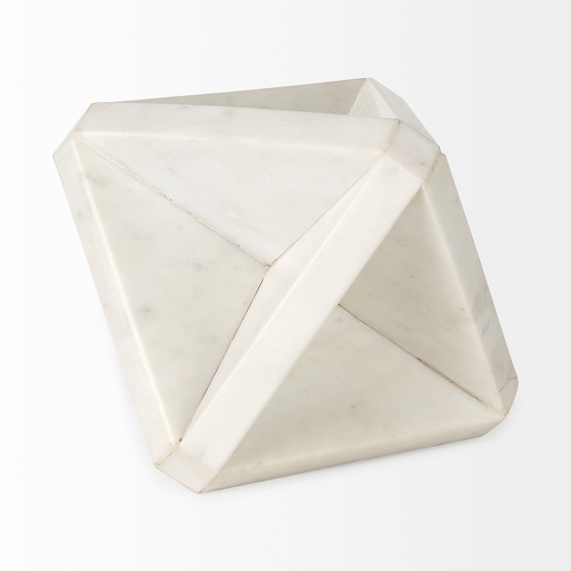 Sophia White Marble Decor Stand