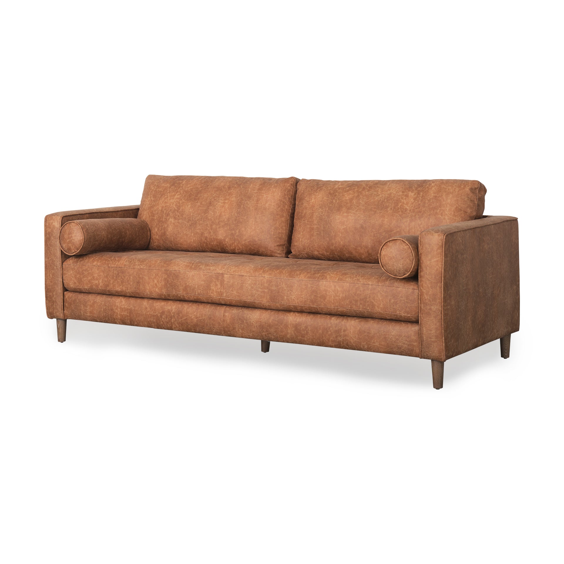 Loretta Cognac Brown Faux Leather with 2-Bolster Cushions 3-Seater Sofa Sofas Mercana , Black Friday Sale Mercana Furniture Sale, Old Bones Co, Mid Century Furniture Sale, Four Hands Furniture, Black Friday Sale Loretta Cognac Brown Faux Leather with 2-Bolster Cushions 3-Seater Sofa,Gus Sale, Perigold Loretta Cognac Brown Faux Leather with 2-Bolster Cushions 3-Seater Sofa Sofas Black Friday Sale , Perigold Sale Loretta Cognac Brown Faux Leather with 2-Bolster Cushions 3-Seater Sofa,Loretta Cognac Brown Faux