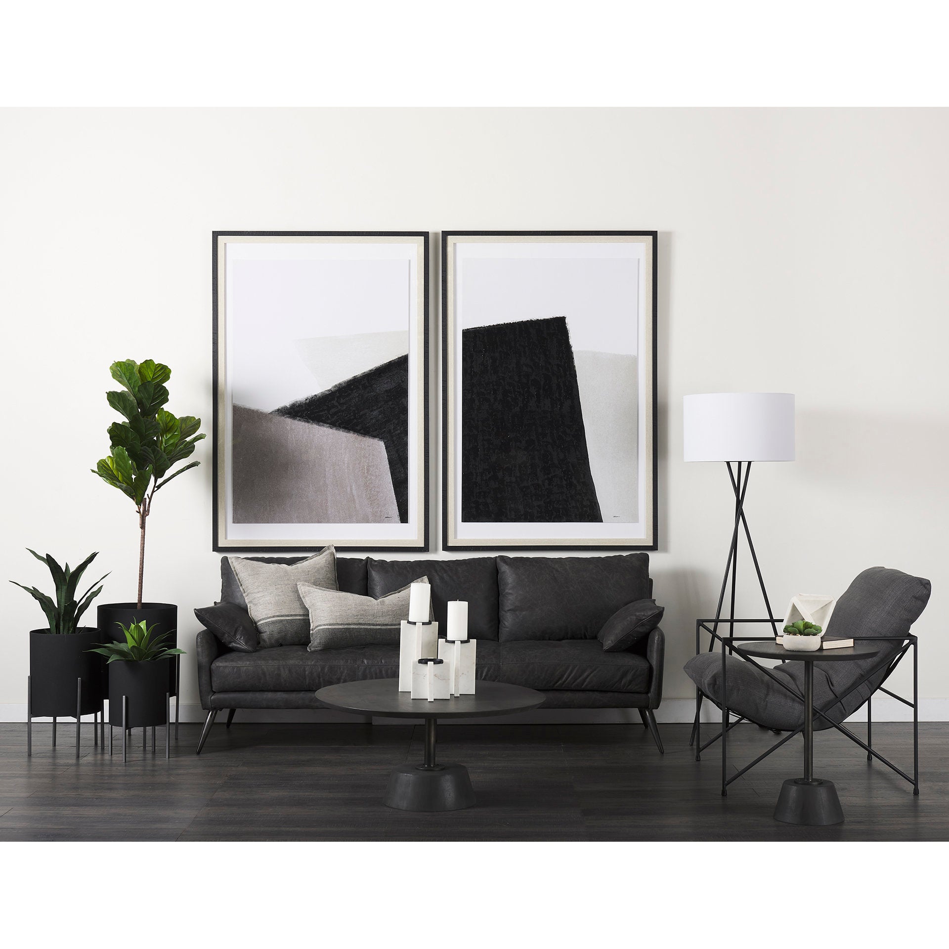 Sophia White Marble Decor Stand