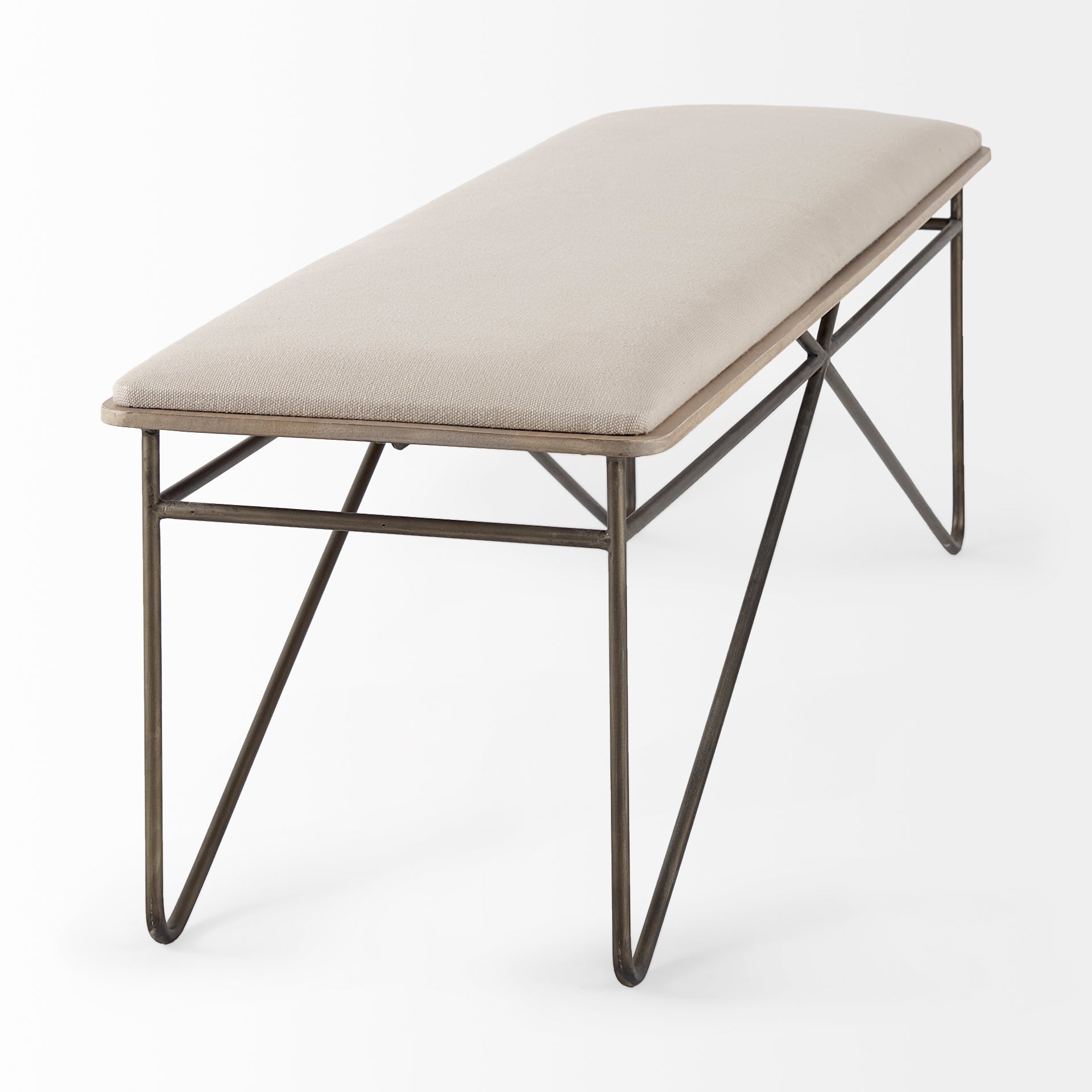 Camille Cream Fabric Seat with Metal Frame Bench Benches Mercana , Black Friday Sale Mercana Furniture Sale, Old Bones Co, Mid Century Furniture Sale, Four Hands Furniture, Black Friday Sale Camille Cream Fabric Seat with Metal Frame Bench,Gus Sale, Perigold Camille Cream Fabric Seat with Metal Frame Bench Benches Black Friday Sale , Perigold Sale Camille Cream Fabric Seat with Metal Frame Bench,Camille Cream Fabric Seat with Metal Frame Bench Lulu and Georgia, Burke Decor Sale Camille Cream Fabric Seat wit