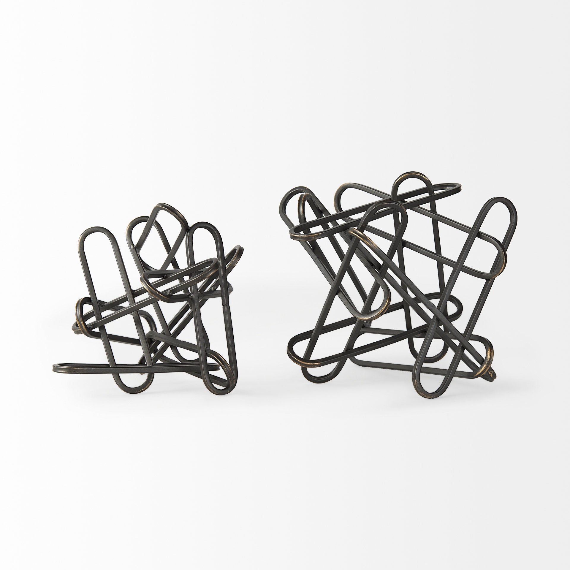 Henderson Black Metal Paperclip Decorative Object