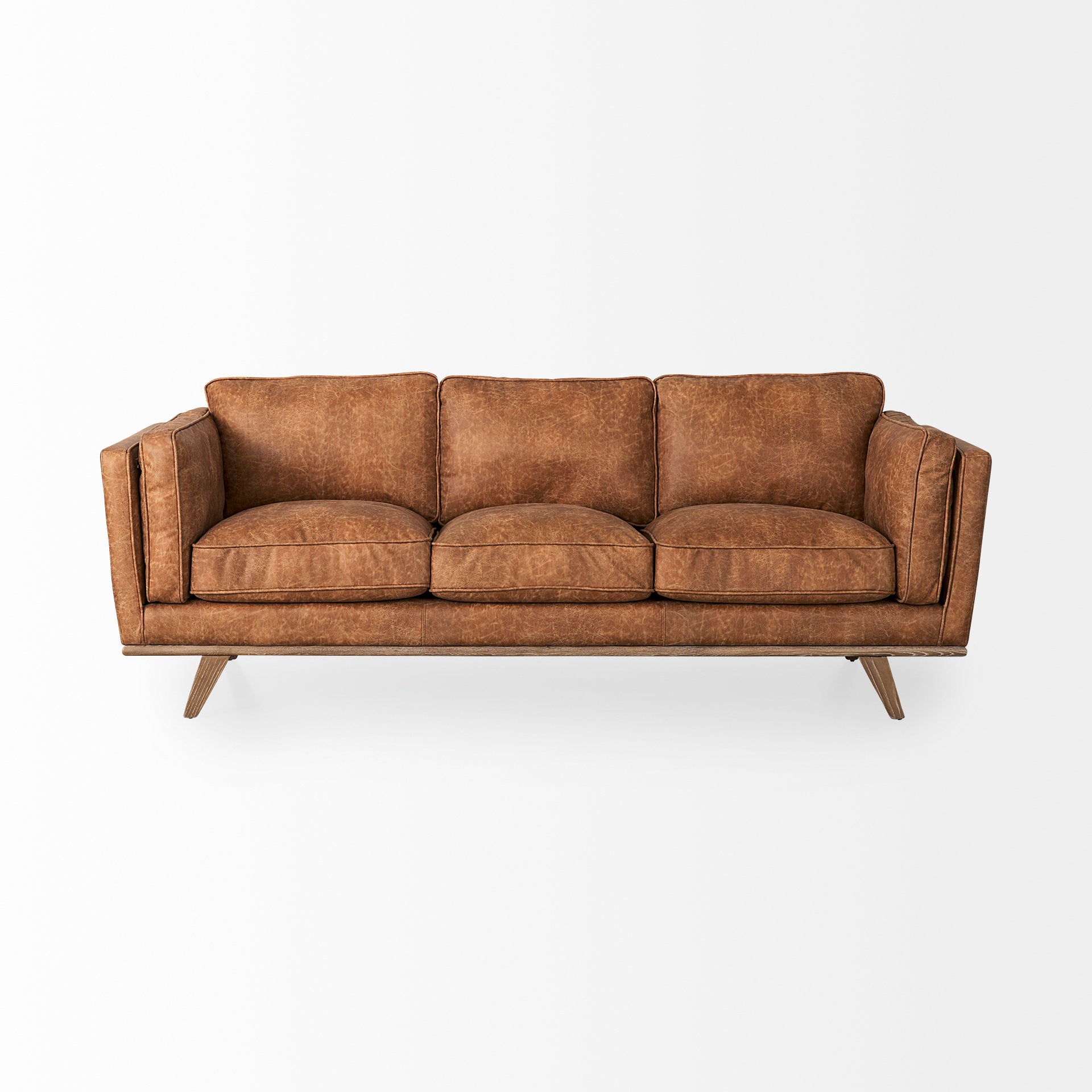 Brooks Cognac Brown Faux Leather 3-Seater with Medium Brown Wooden Legs Sofa Sofas Mercana , Black Friday Sale Mercana Furniture Sale, Old Bones Co, Mid Century Furniture Sale, Four Hands Furniture, Black Friday Sale Brooks Cognac Brown Faux Leather 3-Seater with Medium Brown Wooden Legs Sofa,Gus Sale, Perigold Brooks Cognac Brown Faux Leather 3-Seater with Medium Brown Wooden Legs Sofa Sofas Black Friday Sale , Perigold Sale Brooks Cognac Brown Faux Leather 3-Seater with Medium Brown Wooden Legs Sofa,Brook