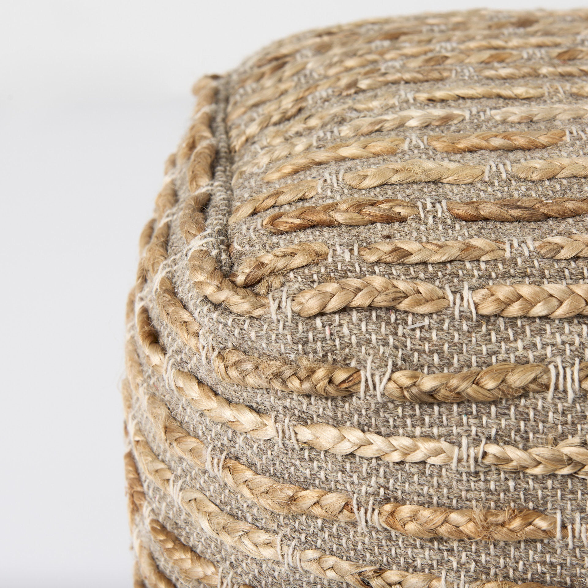 Binita Gray with Brown Hemp Wool and Cotton Pouf Poufs Mercana , Black Friday Sale Mercana Furniture Sale, Old Bones Co, Mid Century Furniture Sale, Four Hands Furniture, Black Friday Sale Binita Gray with Brown Hemp Wool and Cotton Pouf,Gus Sale, Perigold Binita Gray with Brown Hemp Wool and Cotton Pouf Poufs Black Friday Sale , Perigold Sale Binita Gray with Brown Hemp Wool and Cotton Pouf,Binita Gray with Brown Hemp Wool and Cotton Pouf Lulu and Georgia, Burke Decor Sale Binita Gray with Brown Hemp Wool 