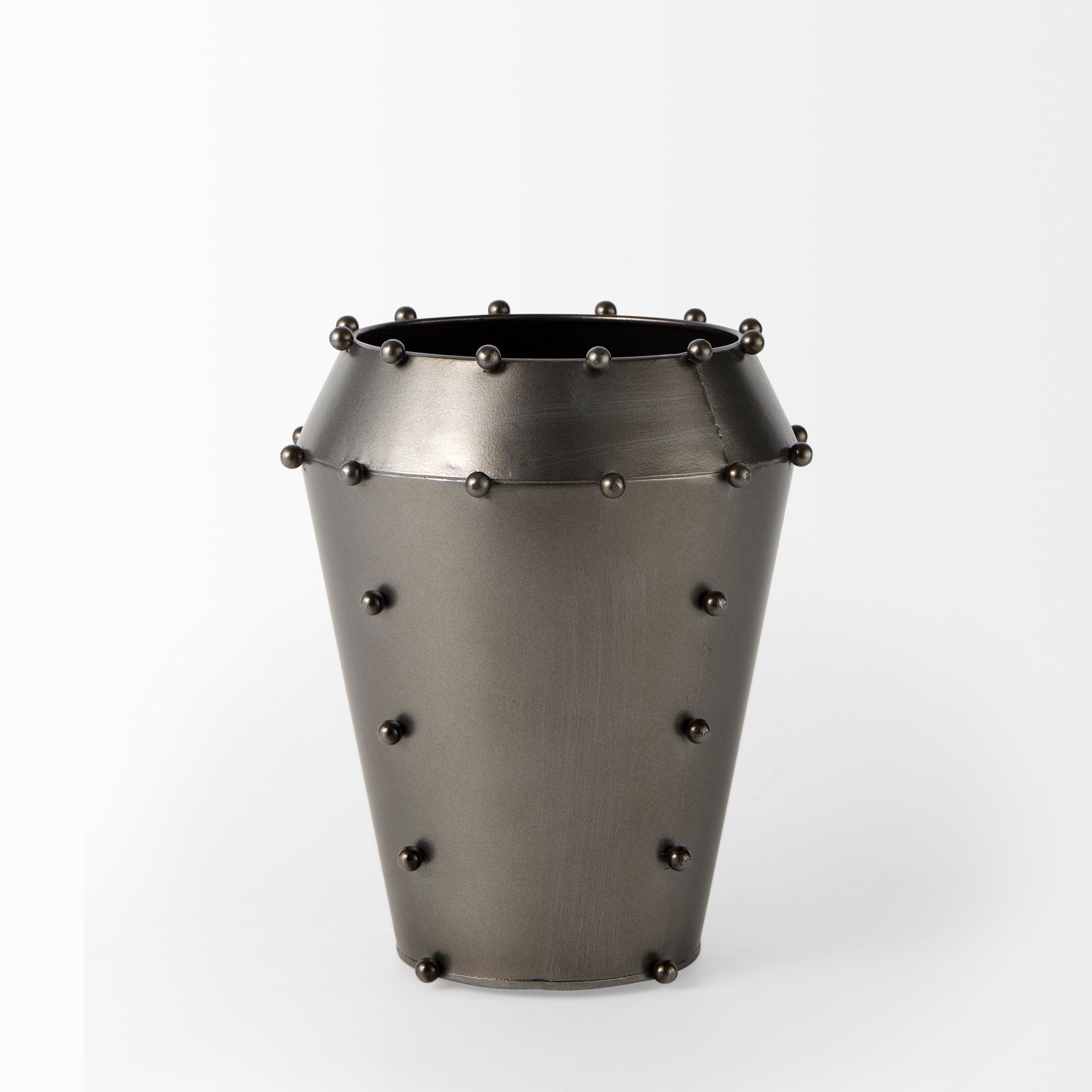 Elio Small Gun Metal Gray Metal with Studs Vase Vases Mercana , Black Friday Sale Mercana Furniture Sale, Old Bones Co, Mid Century Furniture Sale, Four Hands Furniture, Black Friday Sale Elio Small Gun Metal Gray Metal with Studs Vase,Gus Sale, Perigold Elio Small Gun Metal Gray Metal with Studs Vase Vases Black Friday Sale , Perigold Sale Elio Small Gun Metal Gray Metal with Studs Vase,Elio Small Gun Metal Gray Metal with Studs Vase Lulu and Georgia, Burke Decor Sale Elio Small Gun Metal Gray Metal with S
