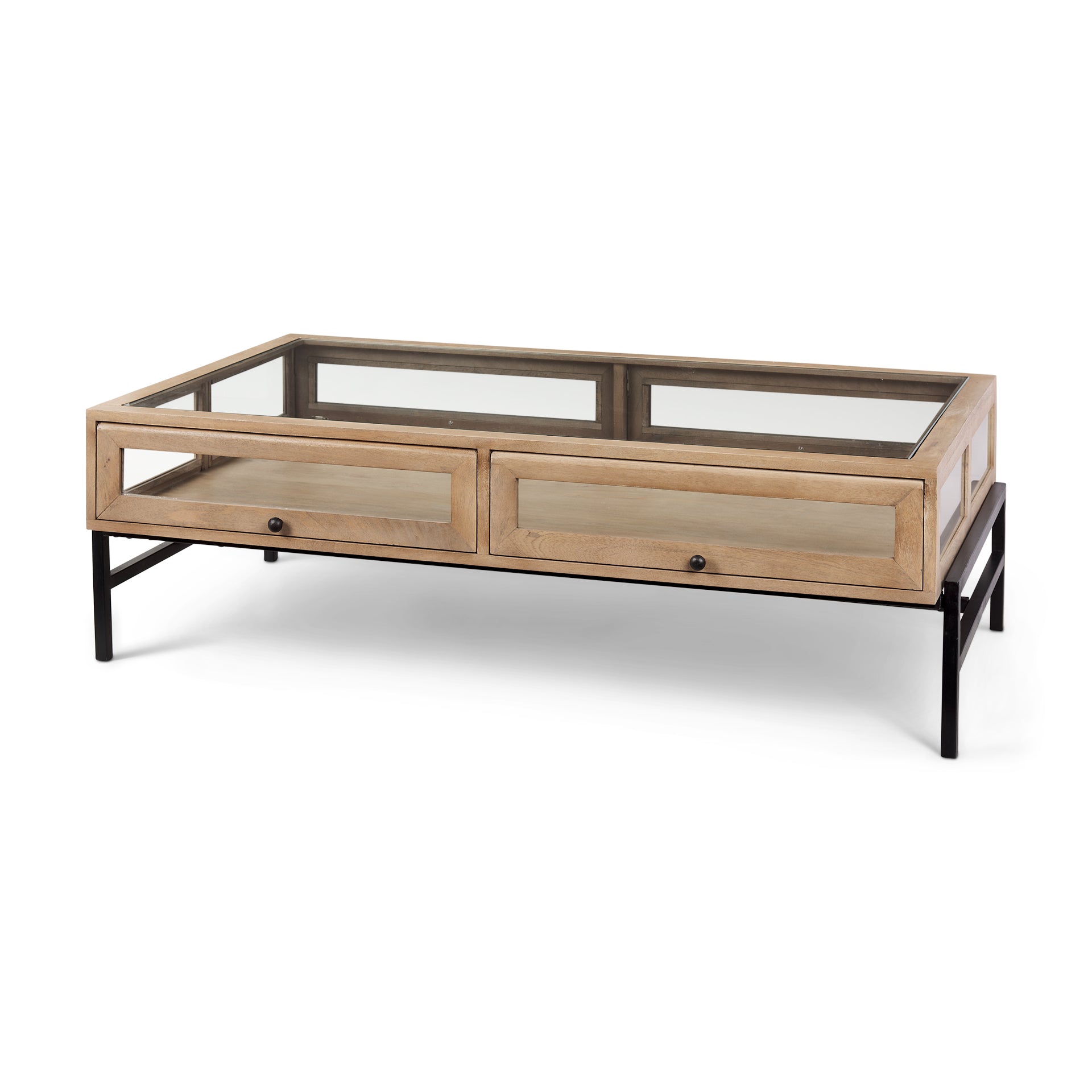 Arelius Rectangular Glass-Top Wood with Black Metal Base Display Coffee Table Coffee Tables Mercana Light Brown , Black Friday Sale Mercana Furniture Sale, Old Bones Co, Mid Century Furniture Sale, Four Hands Furniture, Black Friday Sale Arelius Rectangular Glass-Top Wood with Black Metal Base Display Coffee Table,Gus Sale, Perigold Arelius Rectangular Glass-Top Wood with Black Metal Base Display Coffee Table Coffee Tables Black Friday Sale , Perigold Sale Arelius Rectangular Glass-Top Wood with Black Metal