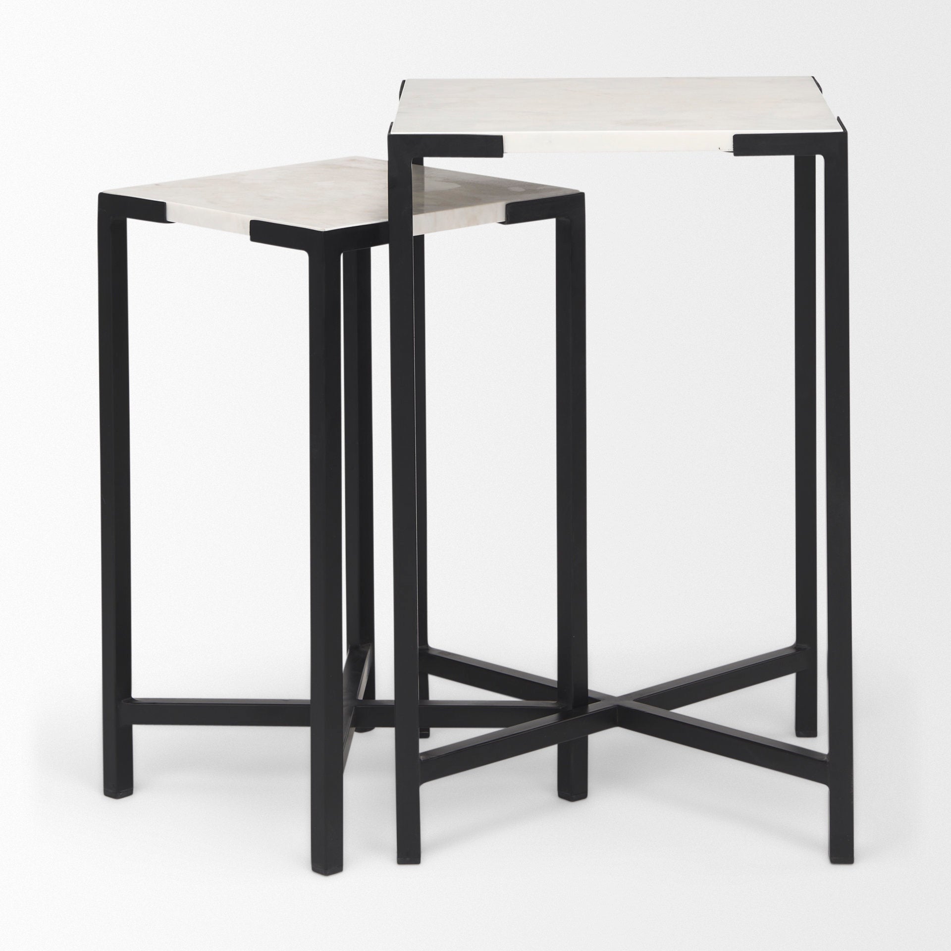 Lucas III White Marble with Black Iron Frame Accent Tables - Set of 2 Side & End Tables Mercana , Black Friday Sale Mercana Furniture Sale, Old Bones Co, Mid Century Furniture Sale, Four Hands Furniture, Black Friday Sale Lucas III White Marble with Black Iron Frame Accent Tables - Set of 2,Gus Sale, Perigold Lucas III White Marble with Black Iron Frame Accent Tables - Set of 2 Side & End Tables Black Friday Sale , Perigold Sale Lucas III White Marble with Black Iron Frame Accent Tables - Set of 2,Lucas III