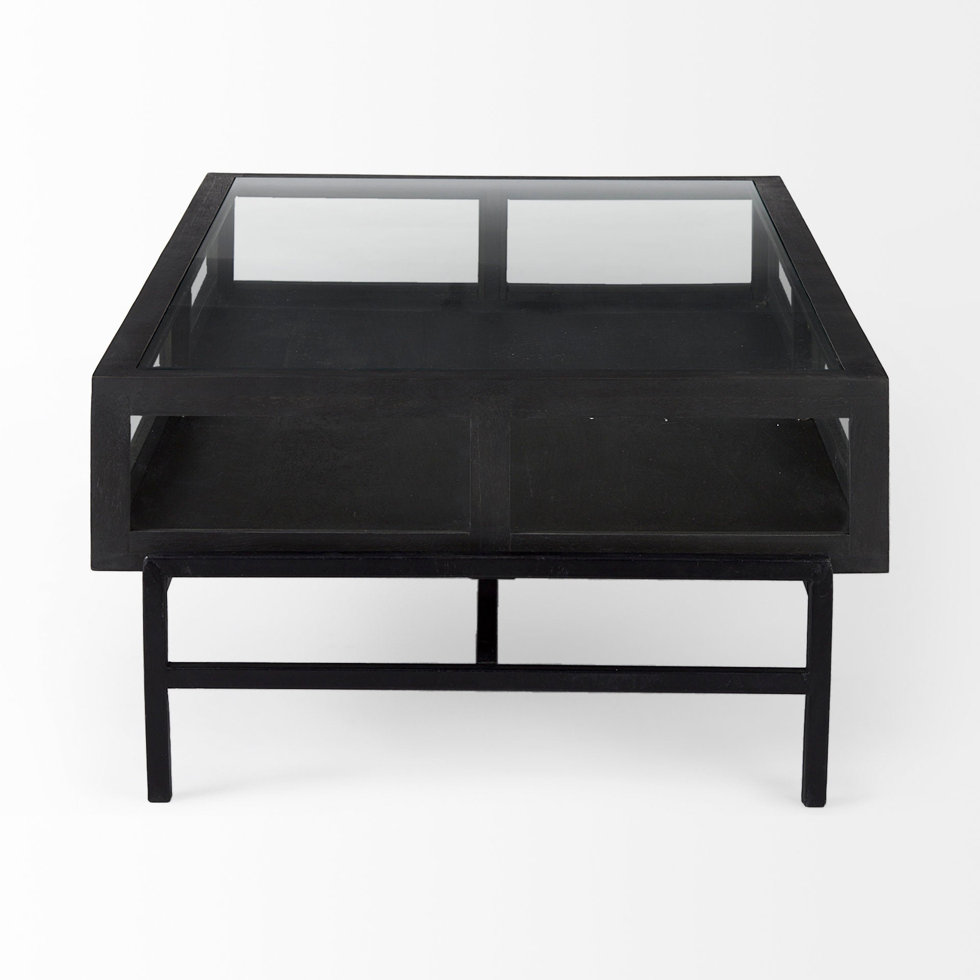 Arelius Rectangular Glass-Top Wood with Black Metal Base Display Coffee Table Coffee Tables Mercana , Black Friday Sale Mercana Furniture Sale, Old Bones Co, Mid Century Furniture Sale, Four Hands Furniture, Black Friday Sale Arelius Rectangular Glass-Top Wood with Black Metal Base Display Coffee Table,Gus Sale, Perigold Arelius Rectangular Glass-Top Wood with Black Metal Base Display Coffee Table Coffee Tables Black Friday Sale , Perigold Sale Arelius Rectangular Glass-Top Wood with Black Metal Base Displa