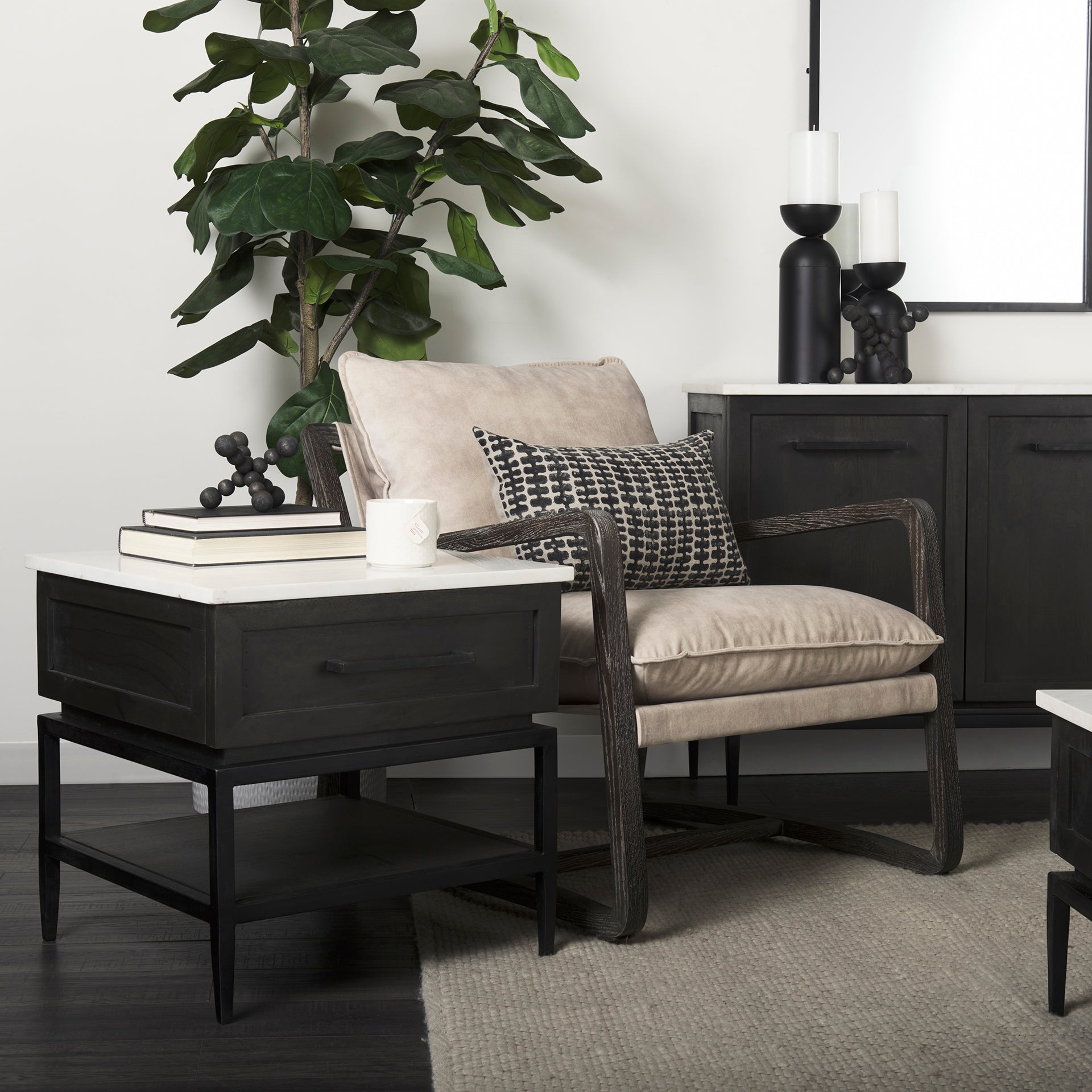 Divina Black-Brown Wood with White Marble Top and Black Metal Base 1-Drawer Side Table Side & End Tables Mercana , Black Friday Sale Mercana Furniture Sale, Old Bones Co, Mid Century Furniture Sale, Four Hands Furniture, Black Friday Sale Divina Black-Brown Wood with White Marble Top and Black Metal Base 1-Drawer Side Table,Gus Sale, Perigold Divina Black-Brown Wood with White Marble Top and Black Metal Base 1-Drawer Side Table Side & End Tables Black Friday Sale , Perigold Sale Divina Black-Brown Wood with