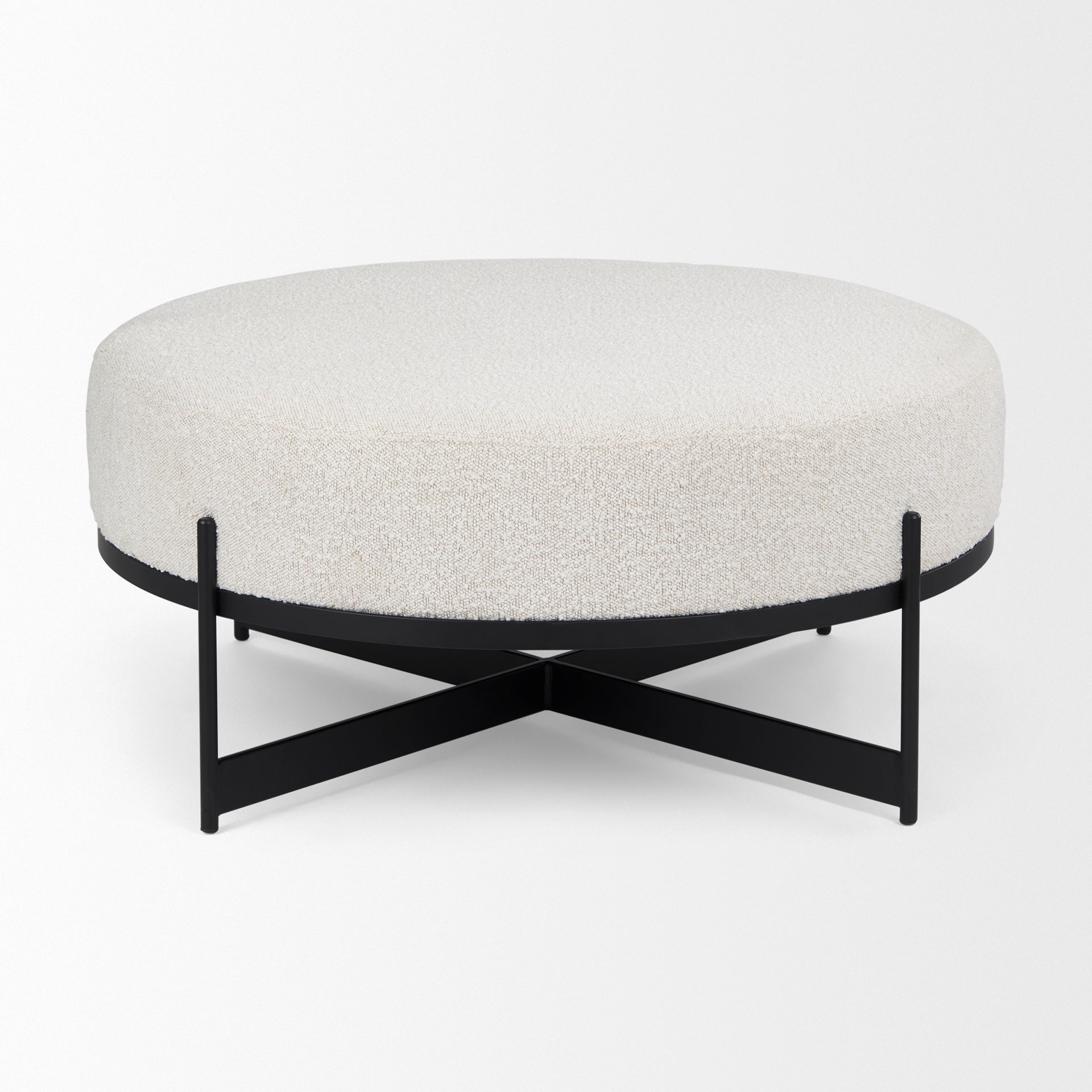 Amelia Cream Boucle with Black Metal Upholstered Ottoman Ottomans & Stools Mercana , Black Friday Sale Mercana Furniture Sale, Old Bones Co, Mid Century Furniture Sale, Four Hands Furniture, Black Friday Sale Amelia Cream Boucle with Black Metal Upholstered Ottoman,Gus Sale, Perigold Amelia Cream Boucle with Black Metal Upholstered Ottoman Ottomans & Stools Black Friday Sale , Perigold Sale Amelia Cream Boucle with Black Metal Upholstered Ottoman,Amelia Cream Boucle with Black Metal Upholstered Ottoman Lulu