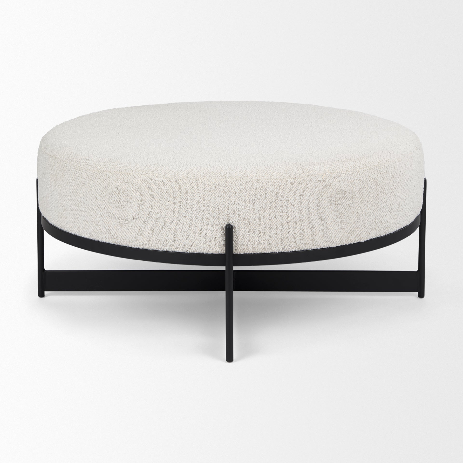 Amelia Cream Boucle with Black Metal Upholstered Ottoman Ottomans & Stools Mercana , Black Friday Sale Mercana Furniture Sale, Old Bones Co, Mid Century Furniture Sale, Four Hands Furniture, Black Friday Sale Amelia Cream Boucle with Black Metal Upholstered Ottoman,Gus Sale, Perigold Amelia Cream Boucle with Black Metal Upholstered Ottoman Ottomans & Stools Black Friday Sale , Perigold Sale Amelia Cream Boucle with Black Metal Upholstered Ottoman,Amelia Cream Boucle with Black Metal Upholstered Ottoman Lulu