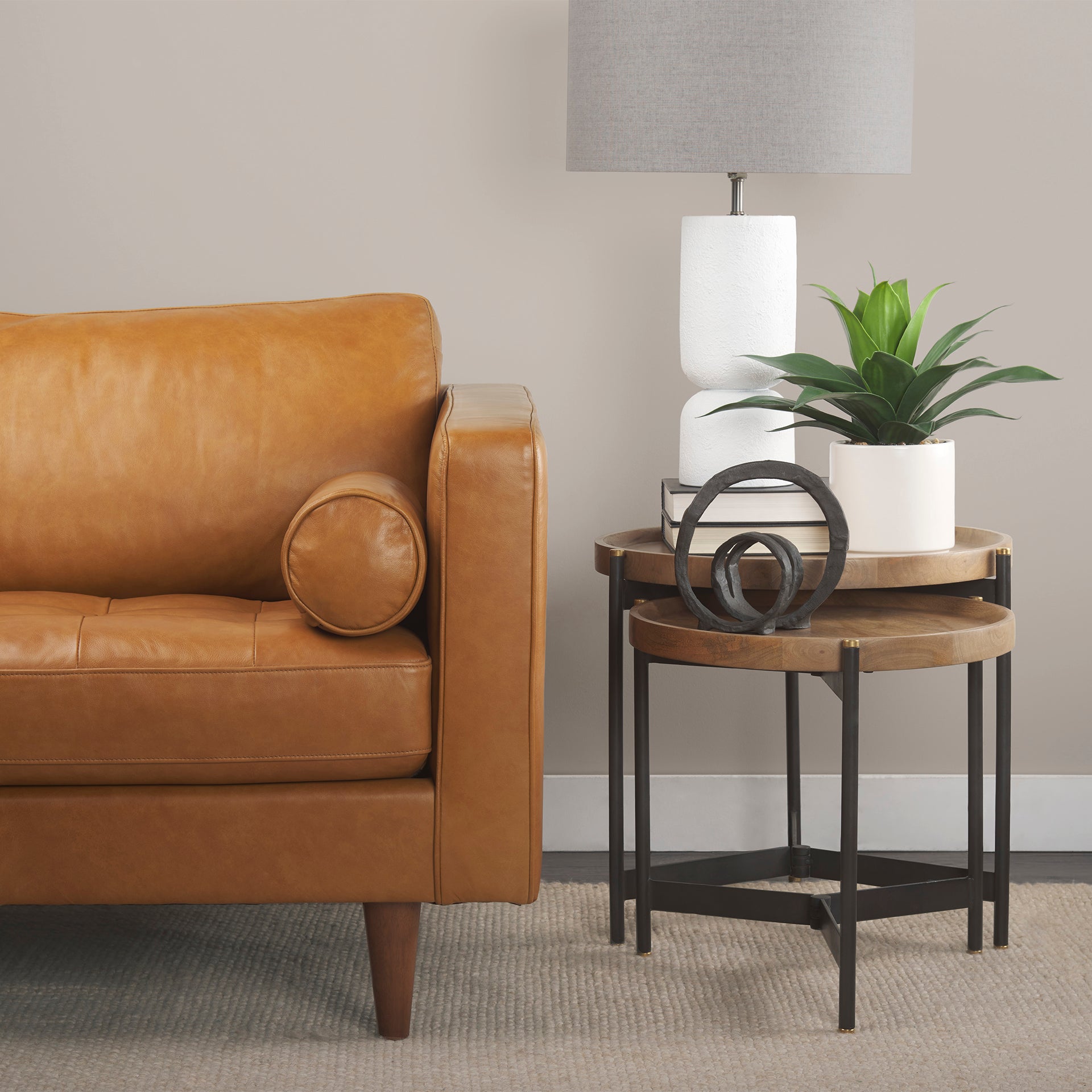 Marquisa Light Brown Wood with Black Metal Base Nesting Side Tables - Set of 2 Side & End Tables Mercana , Black Friday Sale Mercana Furniture Sale, Old Bones Co, Mid Century Furniture Sale, Four Hands Furniture, Black Friday Sale Marquisa Light Brown Wood with Black Metal Base Nesting Side Tables - Set of 2,Gus Sale, Perigold Marquisa Light Brown Wood with Black Metal Base Nesting Side Tables - Set of 2 Side & End Tables Black Friday Sale , Perigold Sale Marquisa Light Brown Wood with Black Metal Base Nest