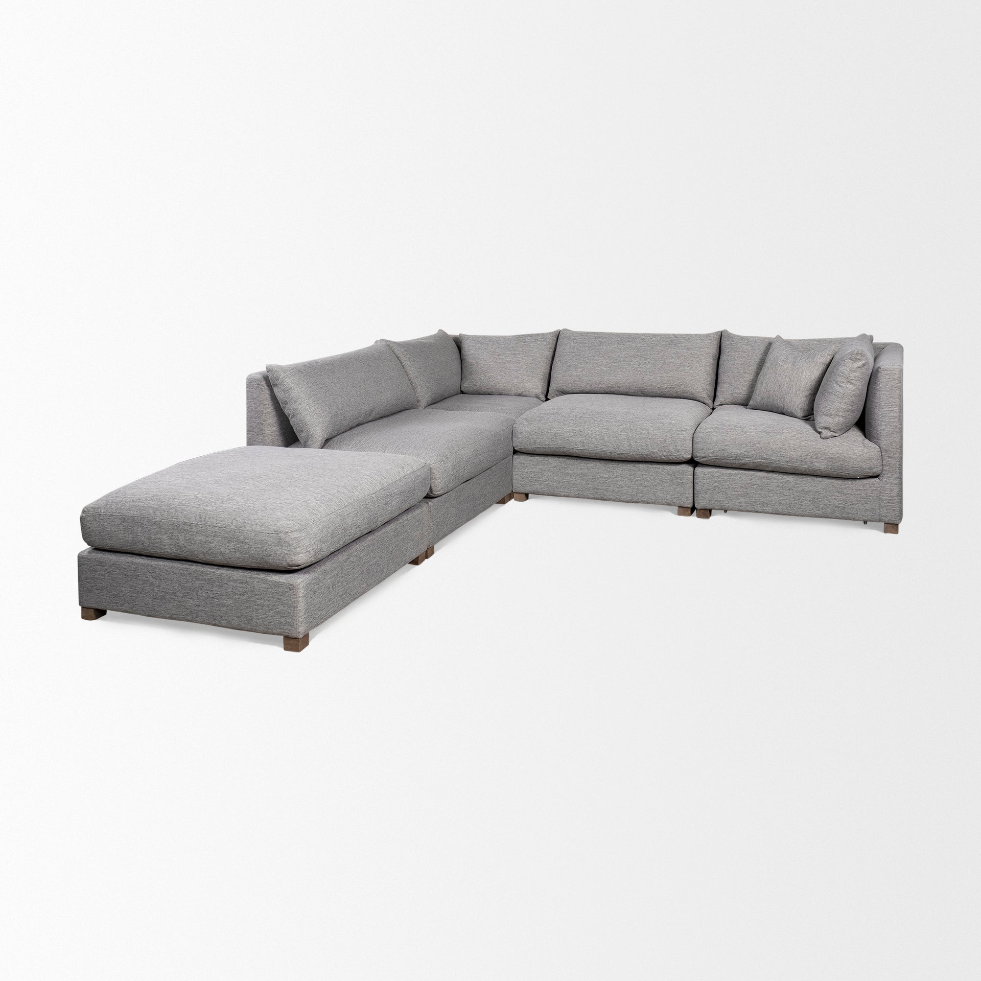 Valence Castlerock Gray 2/3 Ottoman Sectional Piece