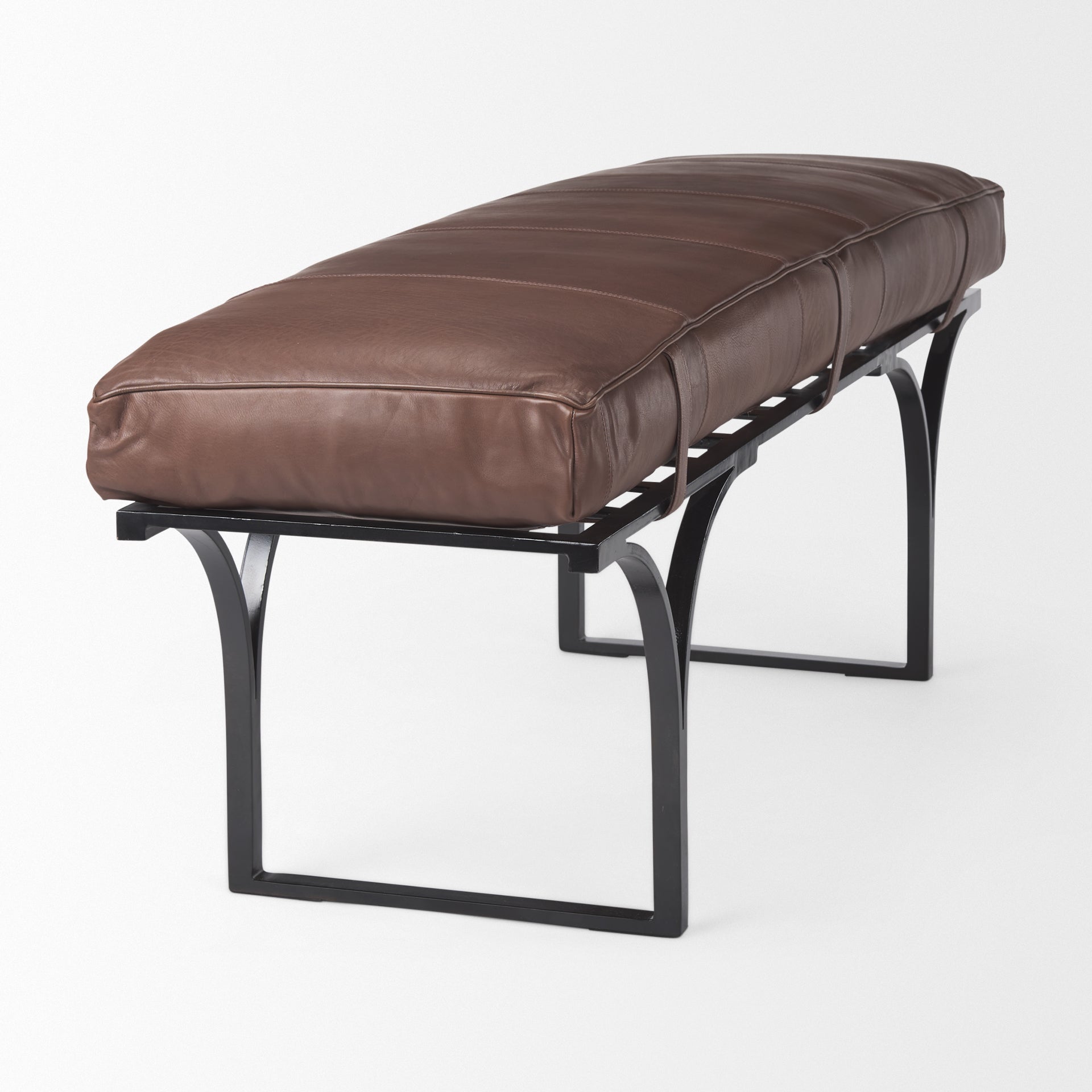 Jessie Dark Brown Leather Seat with Black Metal Base Accent Bench Benches Mercana , Black Friday Sale Mercana Furniture Sale, Old Bones Co, Mid Century Furniture Sale, Four Hands Furniture, Black Friday Sale Jessie Dark Brown Leather Seat with Black Metal Base Accent Bench,Gus Sale, Perigold Jessie Dark Brown Leather Seat with Black Metal Base Accent Bench Benches Black Friday Sale , Perigold Sale Jessie Dark Brown Leather Seat with Black Metal Base Accent Bench,Jessie Dark Brown Leather Seat with Black Met