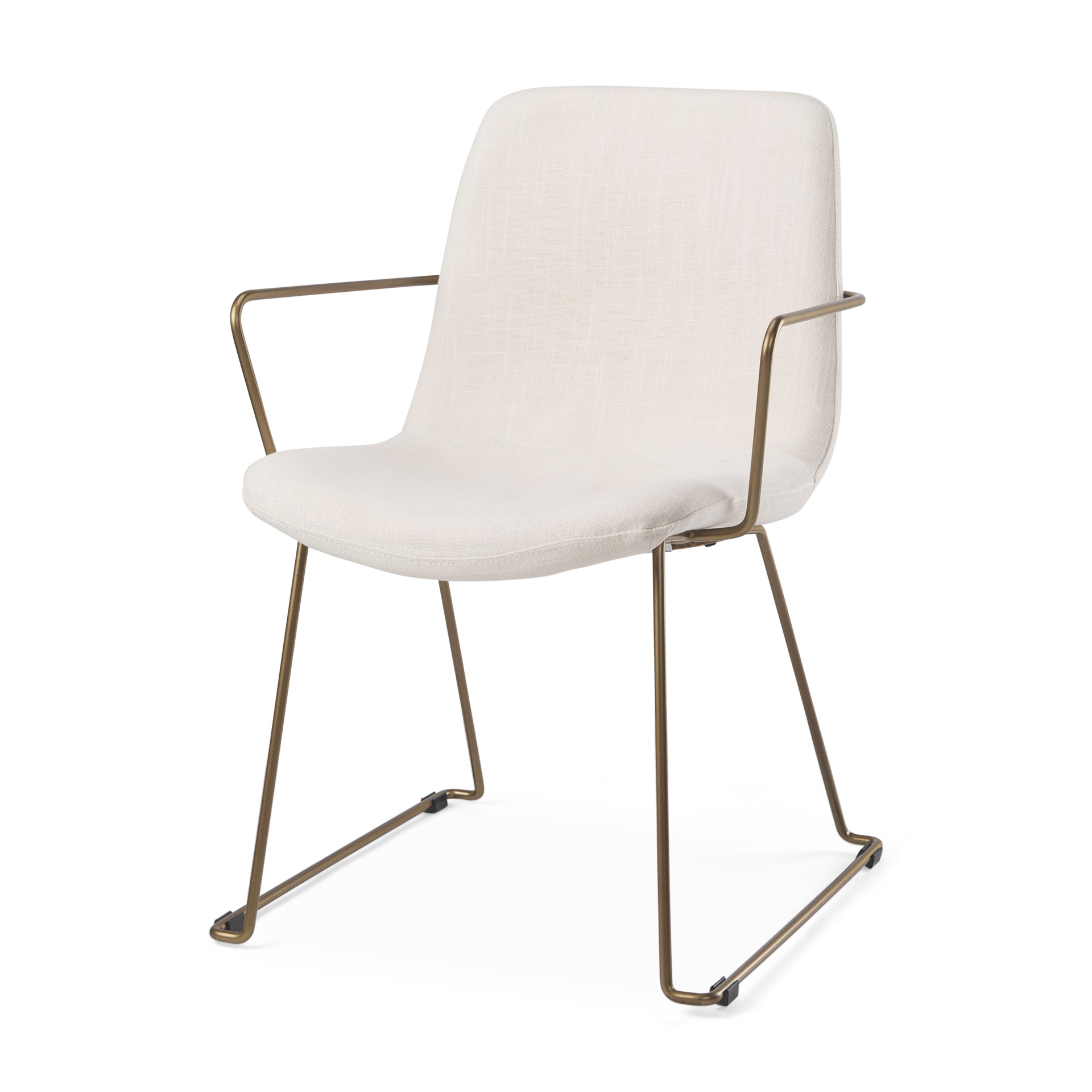 Sawyer Fabric Wrap Gold Metal Frame Dining Chair