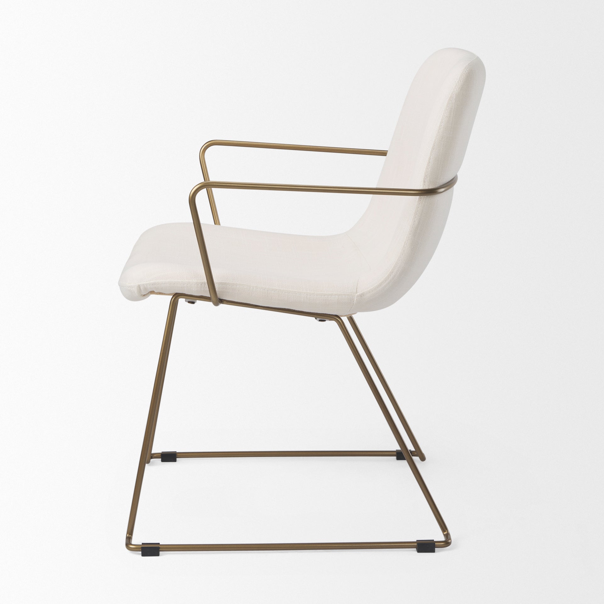 Sawyer Fabric Wrap Gold Metal Frame Dining Chair