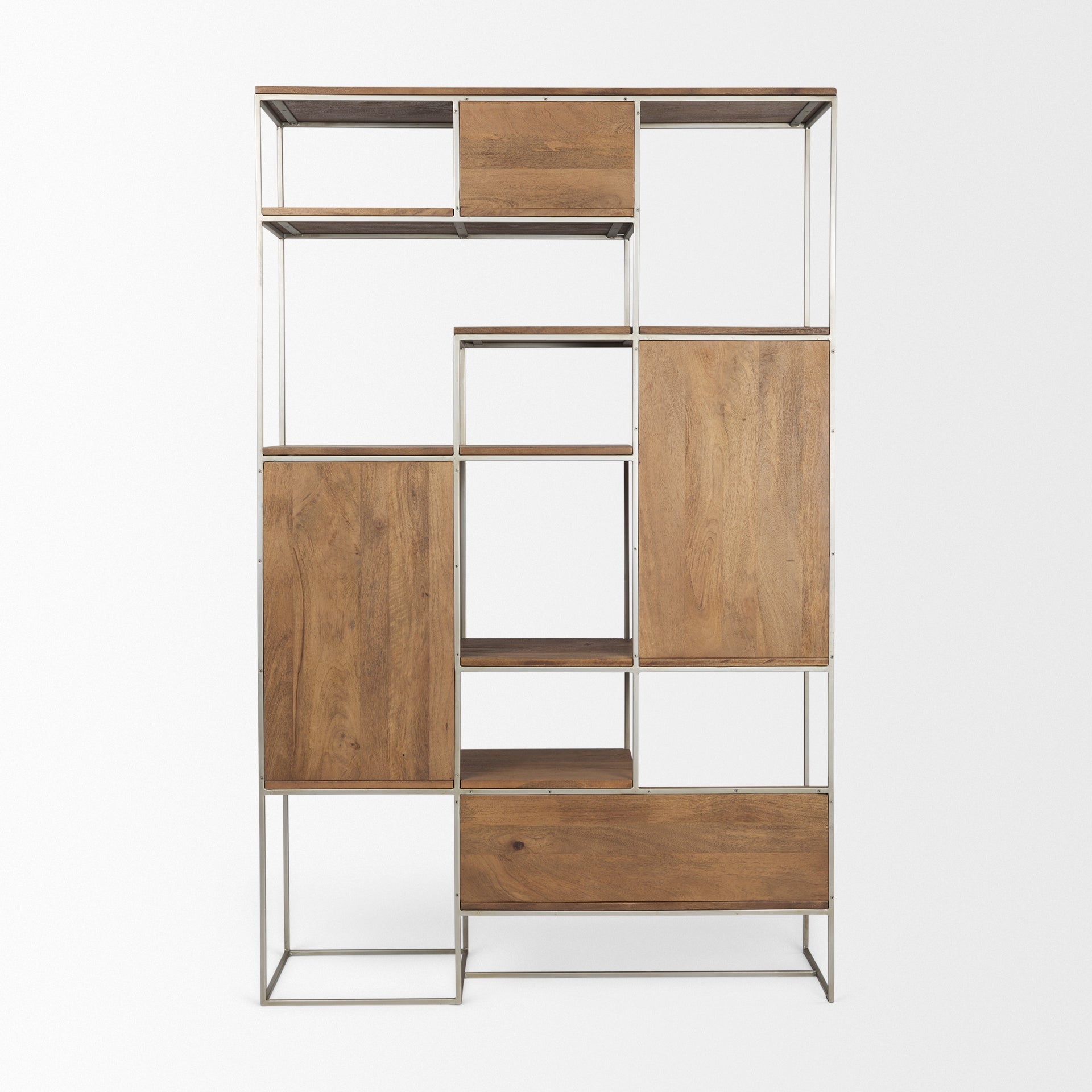 Morris III Brown Wood and Silver Metal Frame 6-Shelf Shelving Unit Bookcases & Shelves Mercana , Black Friday Sale Mercana Furniture Sale, Old Bones Co, Mid Century Furniture Sale, Four Hands Furniture, Black Friday Sale Morris III Brown Wood and Silver Metal Frame 6-Shelf Shelving Unit,Gus Sale, Perigold Morris III Brown Wood and Silver Metal Frame 6-Shelf Shelving Unit Bookcases & Shelves Black Friday Sale , Perigold Sale Morris III Brown Wood and Silver Metal Frame 6-Shelf Shelving Unit,Morris III Brown 