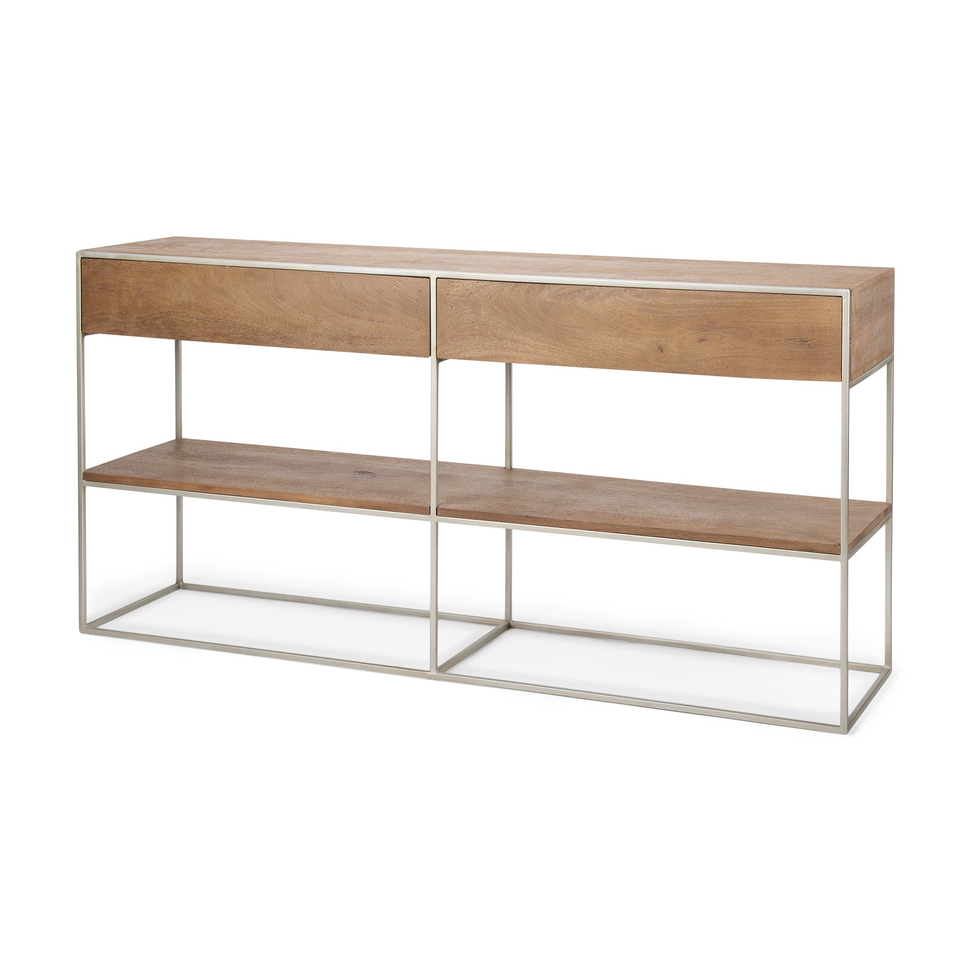 Morris I Brown Wood with Silver Metal Frame 2-Drawer Console Table Console Tables Mercana , Black Friday Sale Mercana Furniture Sale, Old Bones Co, Mid Century Furniture Sale, Four Hands Furniture, Black Friday Sale Morris I Brown Wood with Silver Metal Frame 2-Drawer Console Table,Gus Sale, Perigold Morris I Brown Wood with Silver Metal Frame 2-Drawer Console Table Console Tables Black Friday Sale , Perigold Sale Morris I Brown Wood with Silver Metal Frame 2-Drawer Console Table,Morris I Brown Wood with Si
