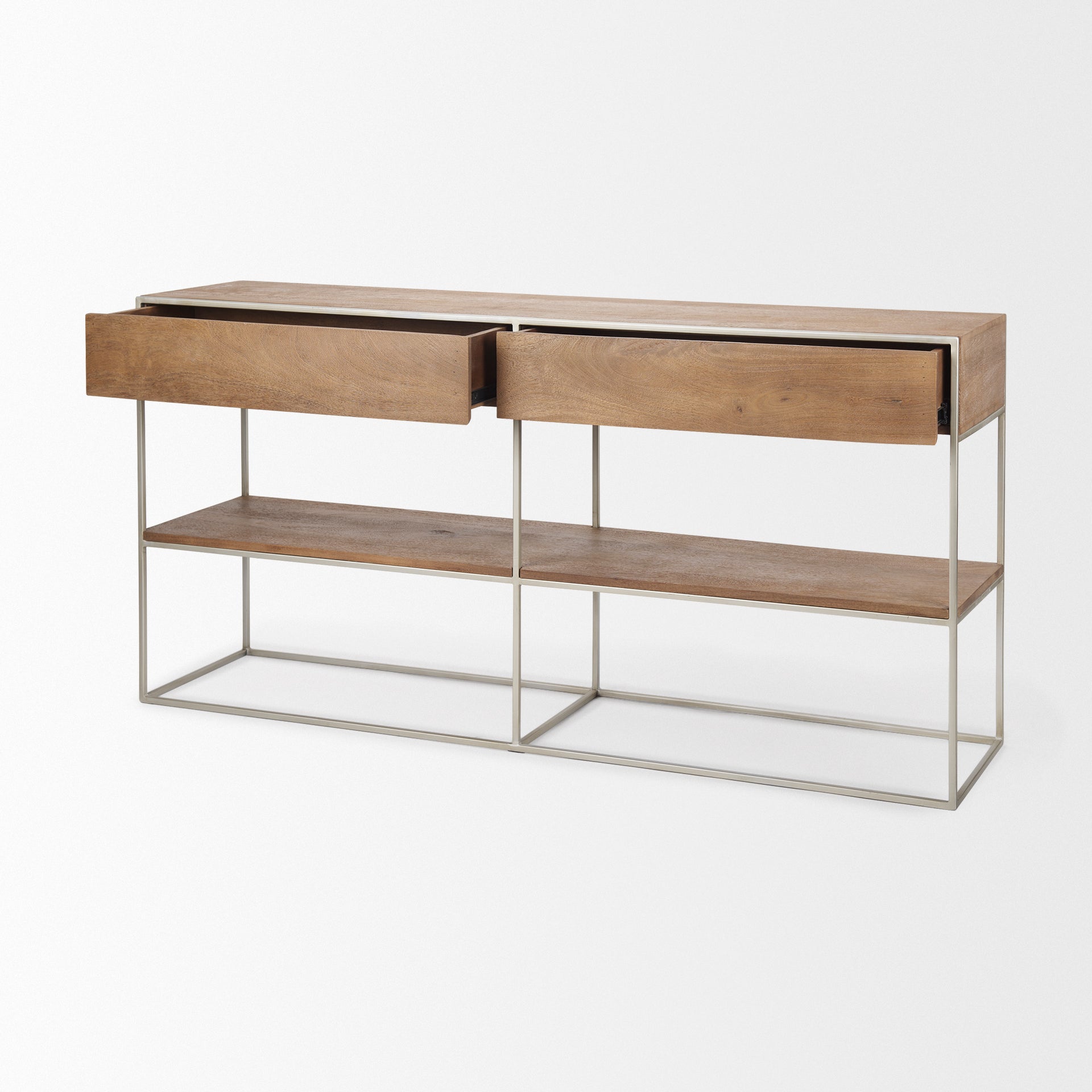 Morris I Brown Wood with Silver Metal Frame 2-Drawer Console Table Console Tables Mercana , Black Friday Sale Mercana Furniture Sale, Old Bones Co, Mid Century Furniture Sale, Four Hands Furniture, Black Friday Sale Morris I Brown Wood with Silver Metal Frame 2-Drawer Console Table,Gus Sale, Perigold Morris I Brown Wood with Silver Metal Frame 2-Drawer Console Table Console Tables Black Friday Sale , Perigold Sale Morris I Brown Wood with Silver Metal Frame 2-Drawer Console Table,Morris I Brown Wood with Si
