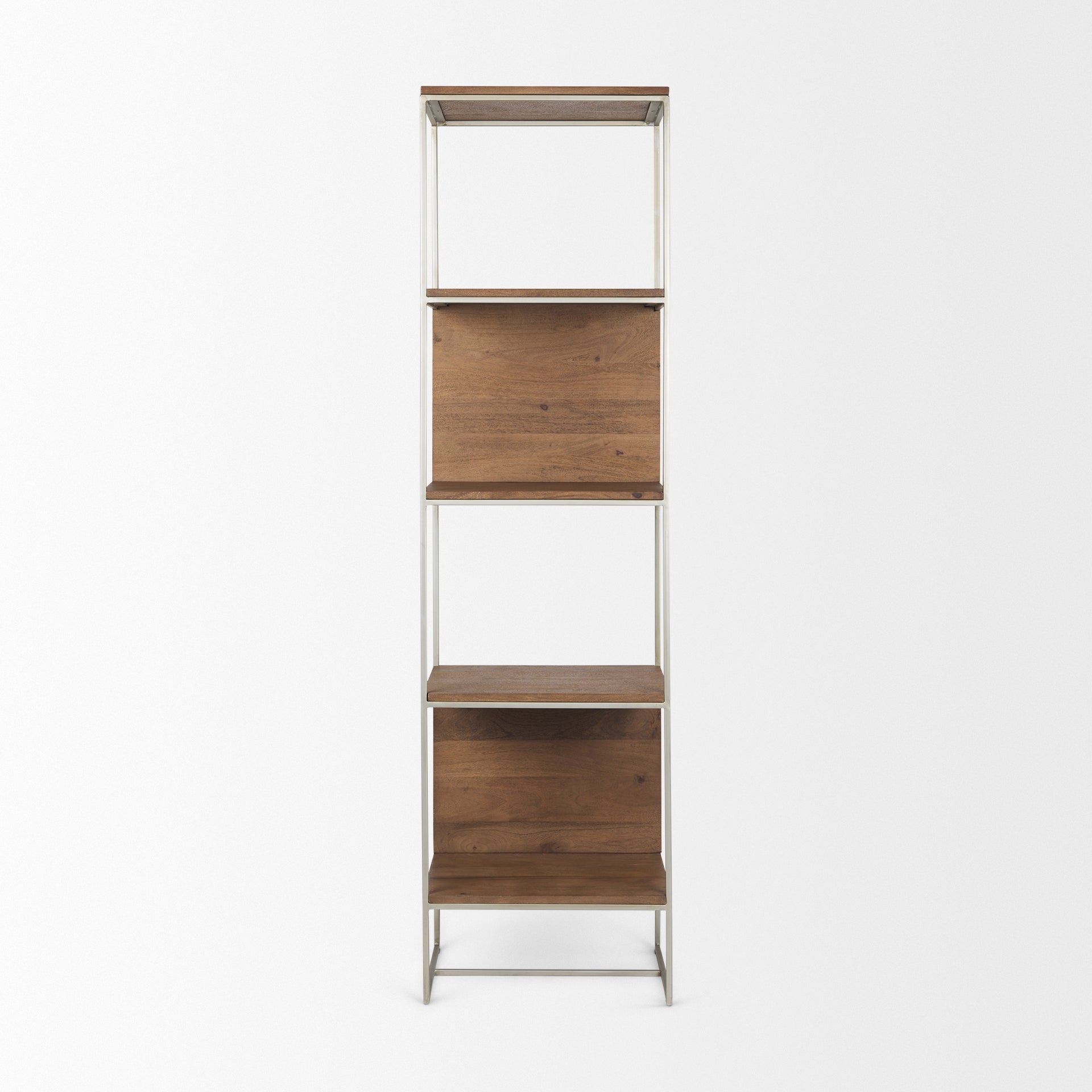 Morris II Brown Wood and Silver Metal Frame 4-Shelf Shelving Unit Bookcases & Shelves Mercana , Black Friday Sale Mercana Furniture Sale, Old Bones Co, Mid Century Furniture Sale, Four Hands Furniture, Black Friday Sale Morris II Brown Wood and Silver Metal Frame 4-Shelf Shelving Unit,Gus Sale, Perigold Morris II Brown Wood and Silver Metal Frame 4-Shelf Shelving Unit Bookcases & Shelves Black Friday Sale , Perigold Sale Morris II Brown Wood and Silver Metal Frame 4-Shelf Shelving Unit,Morris II Brown Wood 