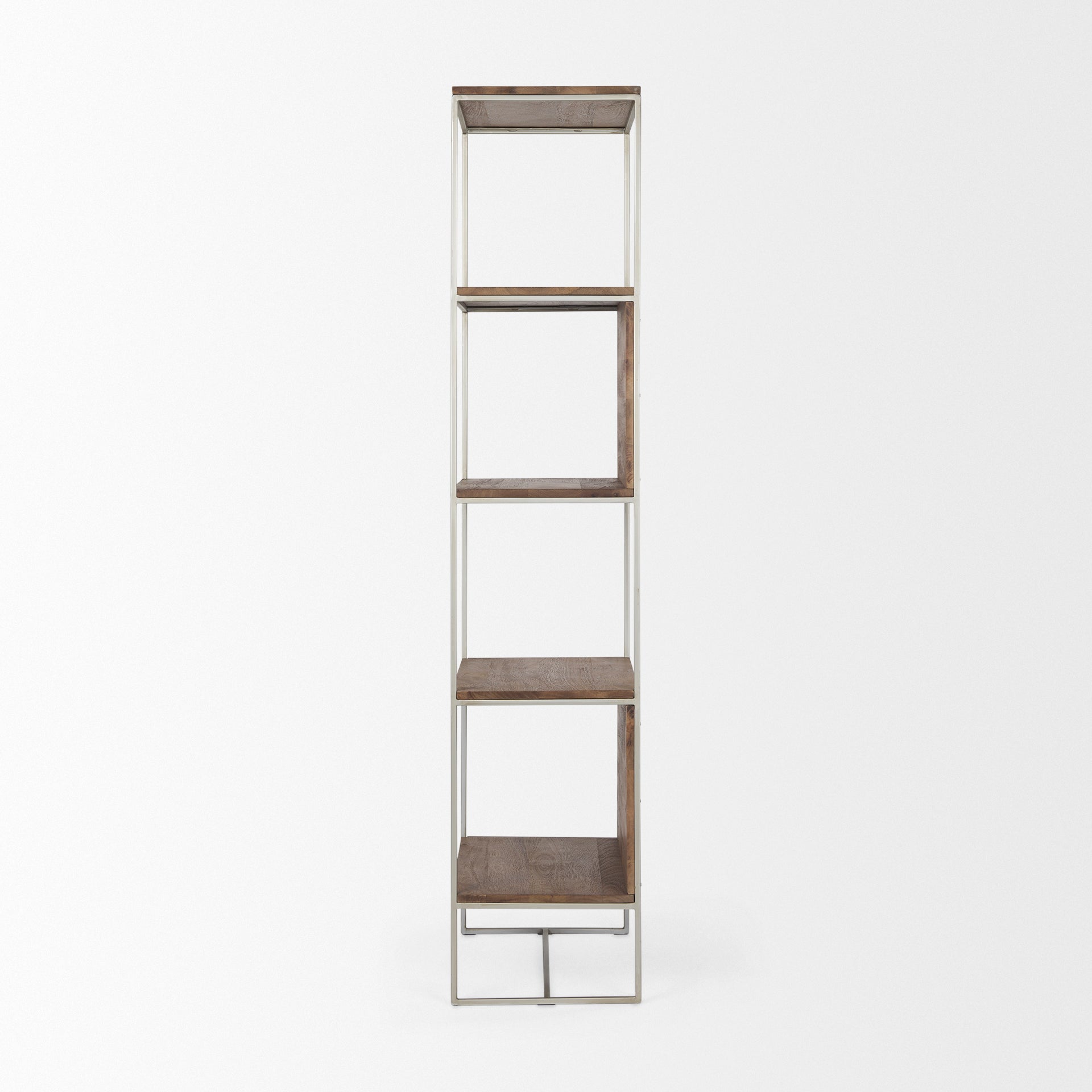 Morris II Brown Wood and Silver Metal Frame 4-Shelf Shelving Unit Bookcases & Shelves Mercana , Black Friday Sale Mercana Furniture Sale, Old Bones Co, Mid Century Furniture Sale, Four Hands Furniture, Black Friday Sale Morris II Brown Wood and Silver Metal Frame 4-Shelf Shelving Unit,Gus Sale, Perigold Morris II Brown Wood and Silver Metal Frame 4-Shelf Shelving Unit Bookcases & Shelves Black Friday Sale , Perigold Sale Morris II Brown Wood and Silver Metal Frame 4-Shelf Shelving Unit,Morris II Brown Wood 