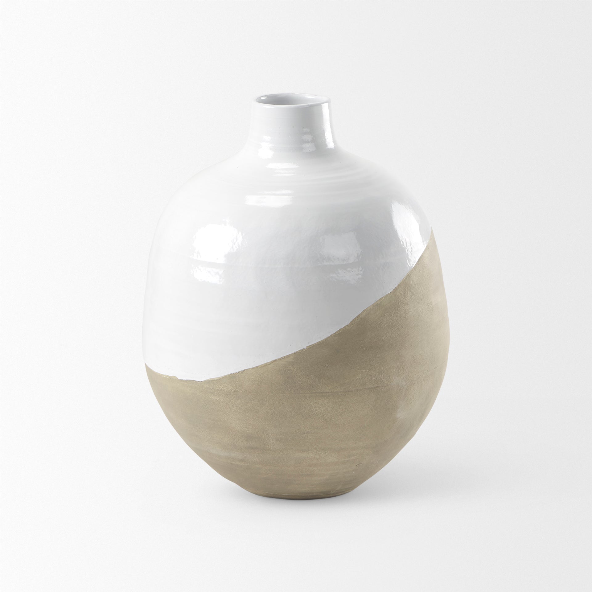 Amos White and Dark Beige Color Blocked Ceramic Floor Vase Vases Mercana , Black Friday Sale Mercana Furniture Sale, Old Bones Co, Mid Century Furniture Sale, Four Hands Furniture, Black Friday Sale Amos White and Dark Beige Color Blocked Ceramic Floor Vase,Gus Sale, Perigold Amos White and Dark Beige Color Blocked Ceramic Floor Vase Vases Black Friday Sale , Perigold Sale Amos White and Dark Beige Color Blocked Ceramic Floor Vase,Amos White and Dark Beige Color Blocked Ceramic Floor Vase Lulu and Georgia, 