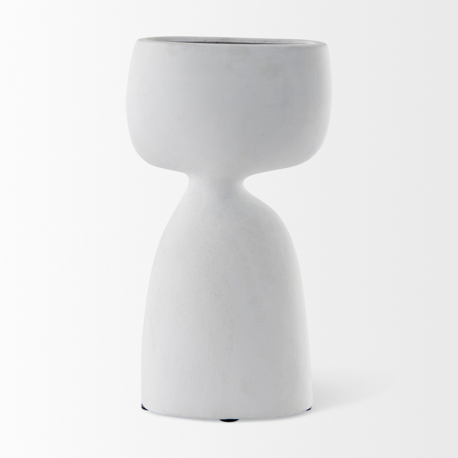 Tatum 11.6H Sculptural White Ceramic Vase
