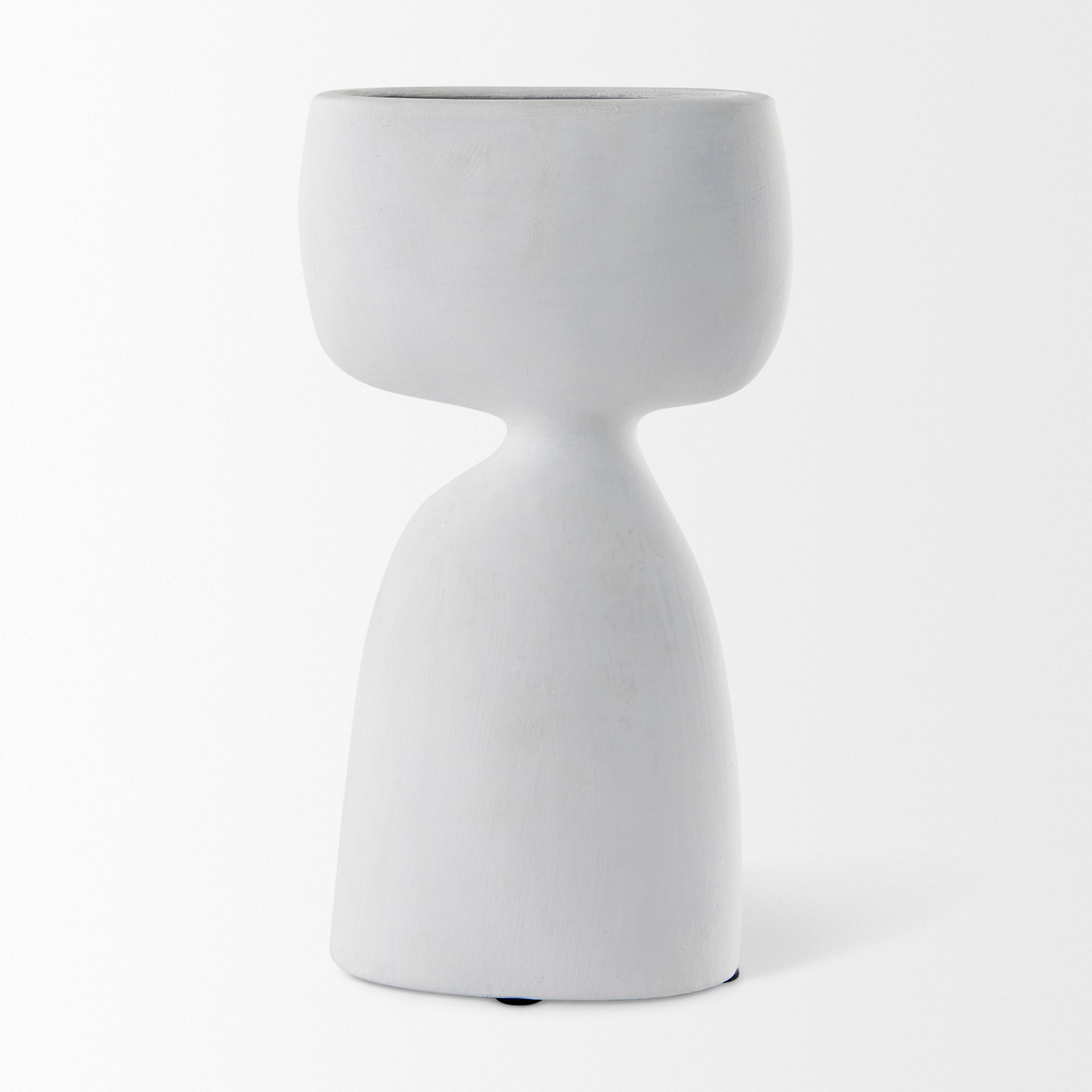 Tatum 11.6H Sculptural White Ceramic Vase